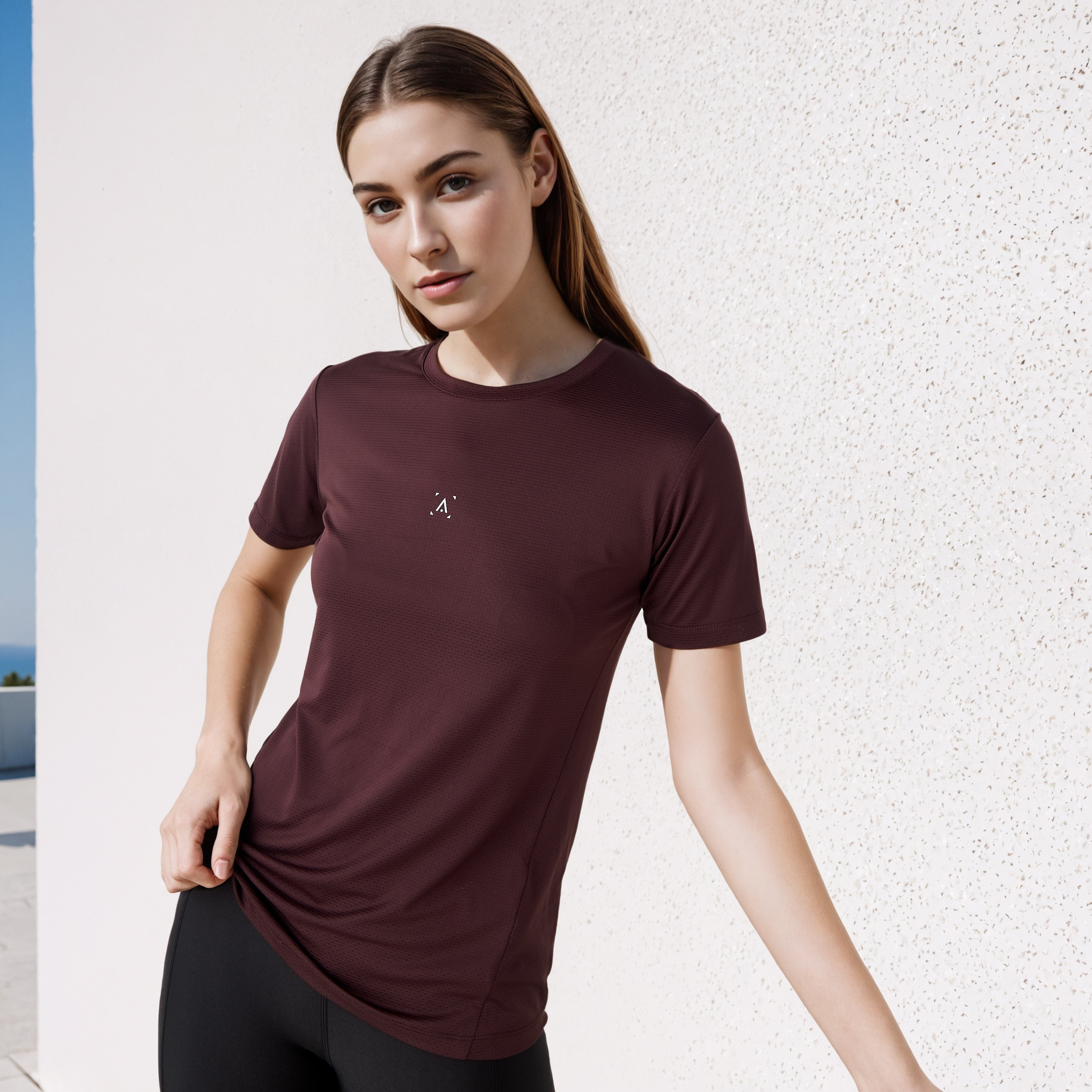 تيشيرت بارز الملمس-sports-women-clothing-tshirtsandvests-image-1