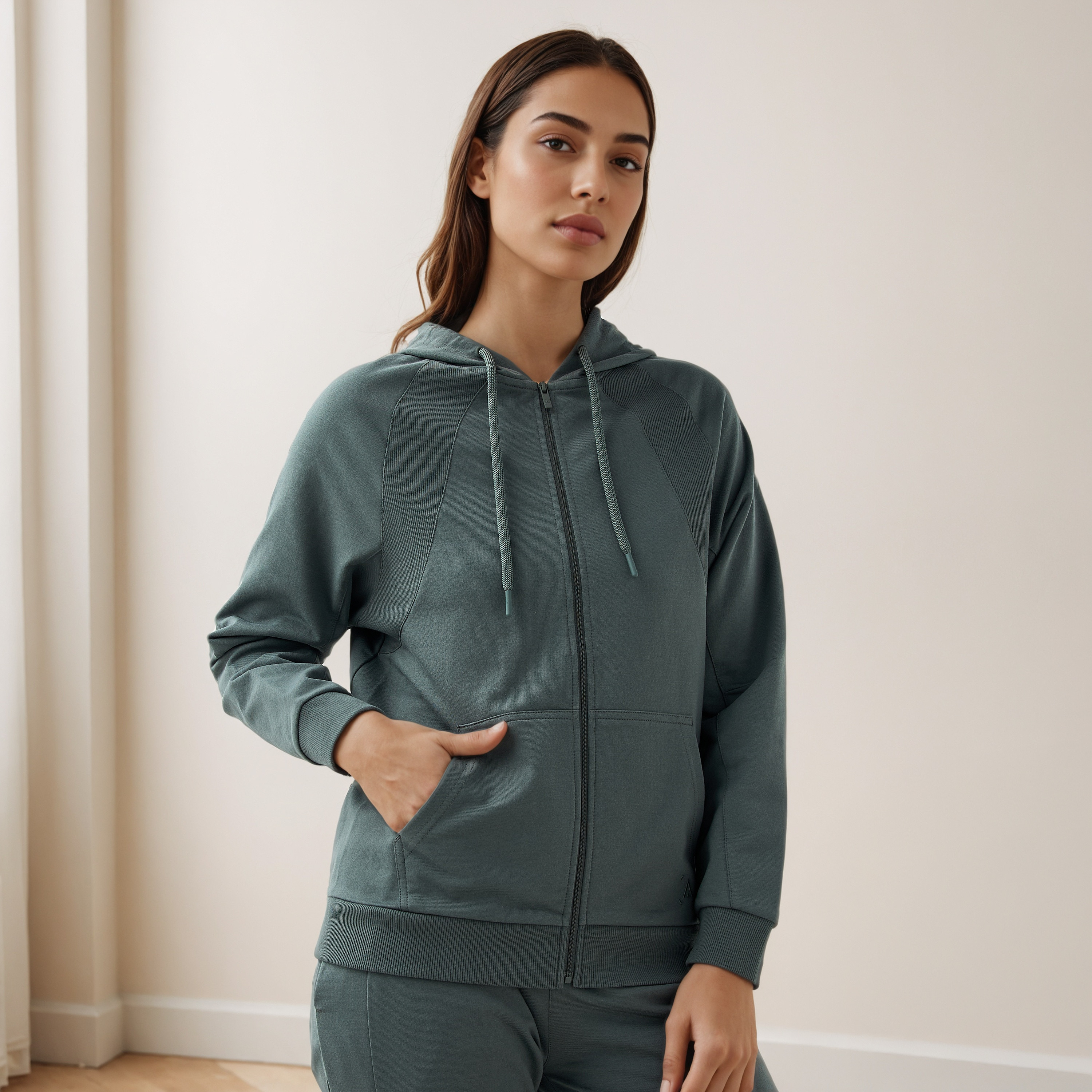 Women Regular Fit Zip Through Hoodie-women-clothing-sportswearandactivewear-hoodiesandsweatshirts-image-1