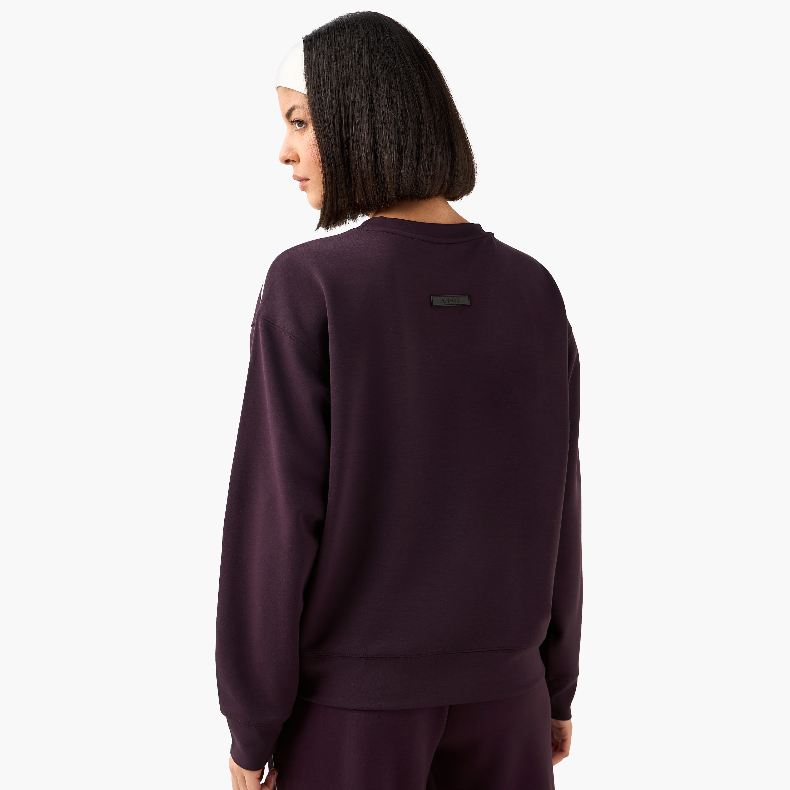 Women Contrast Piping Sweatshirt-women-clothing-coordsets-image-3