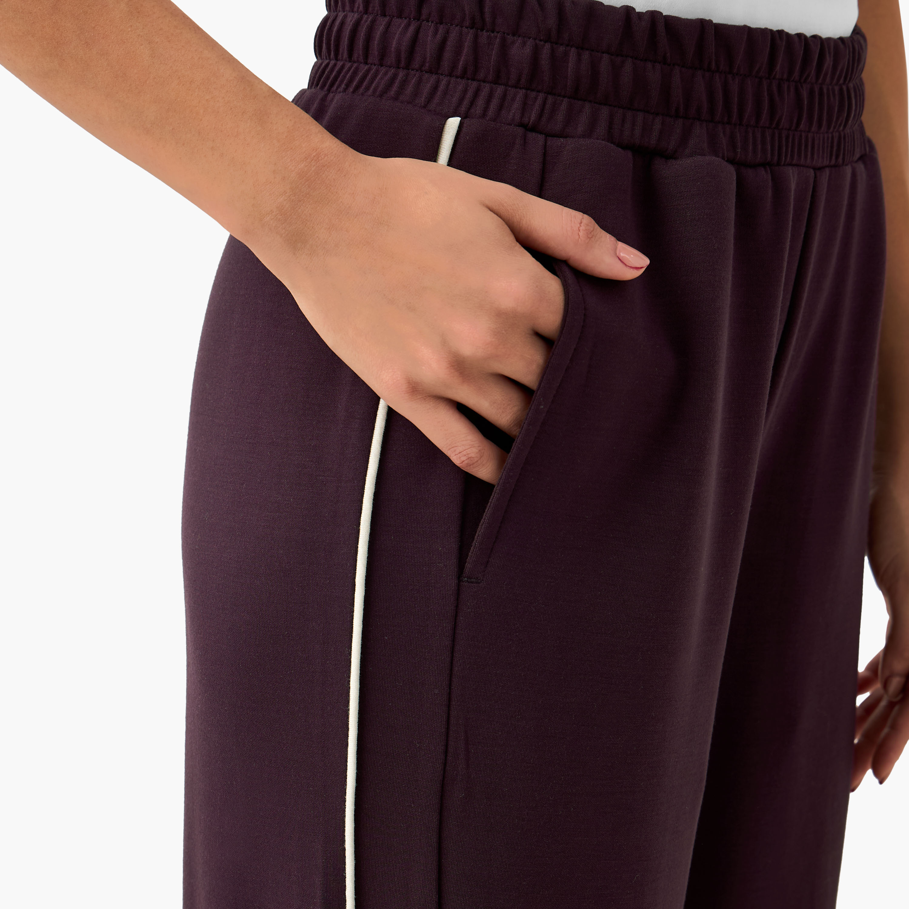 Women Regular Fit Joggers with Button Detail-women-clothing-sportswearandactivewear-bottoms-joggersandtrackpants-image-3