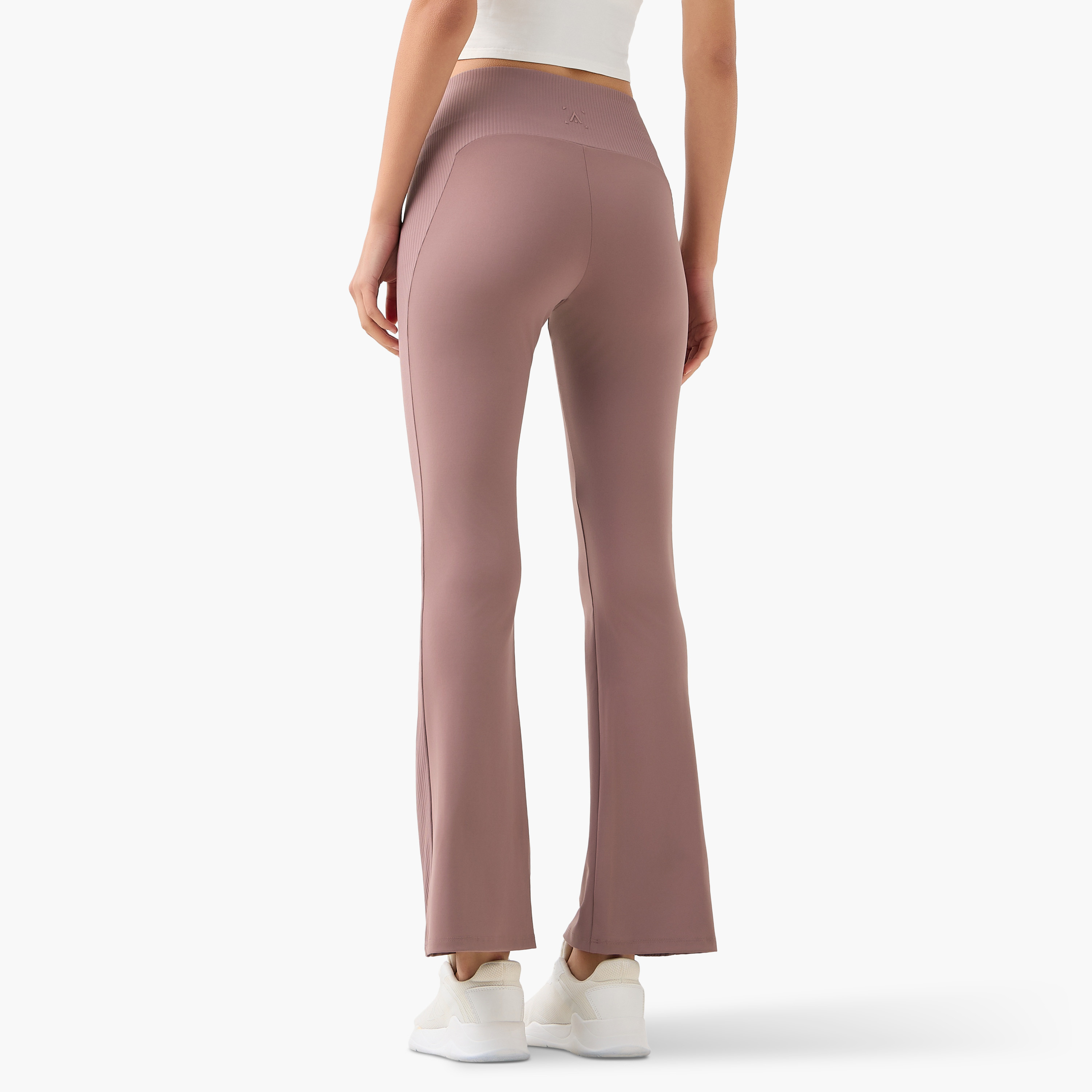 Flared Leggings with Ribbed Panel-women-clothing-bottoms-leggings-image-3