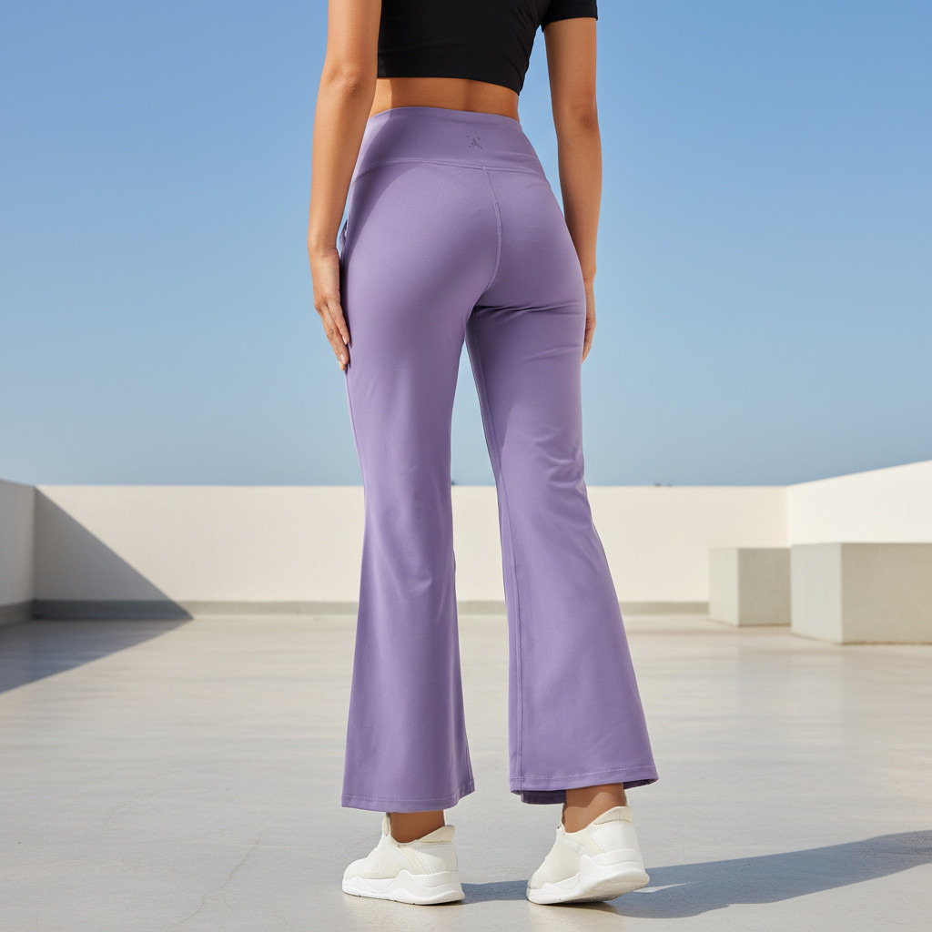 Women Flared Leggings with Pockets-women-clothing-coordsets-image-4