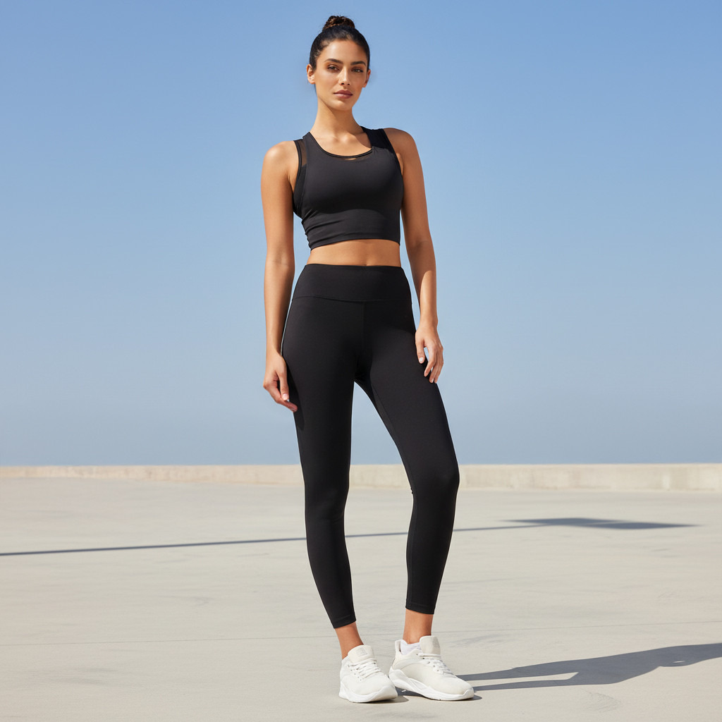Women Performance Elastic Waist Leggings-women-clothing-bottoms-leggings-image-2
