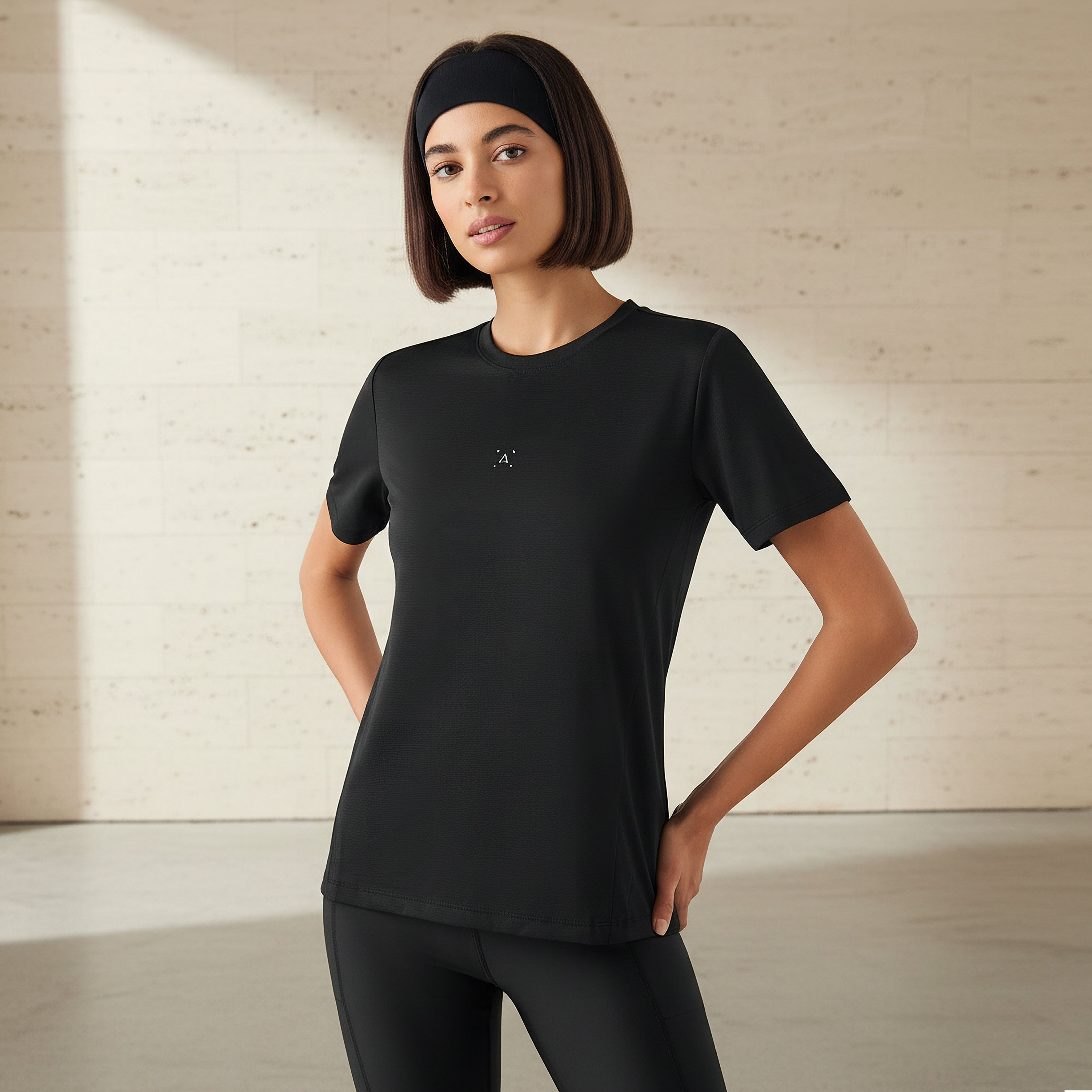 Crew Neck Short Sleeves T-shirt with Print-women-clothing-tshirts-image-1