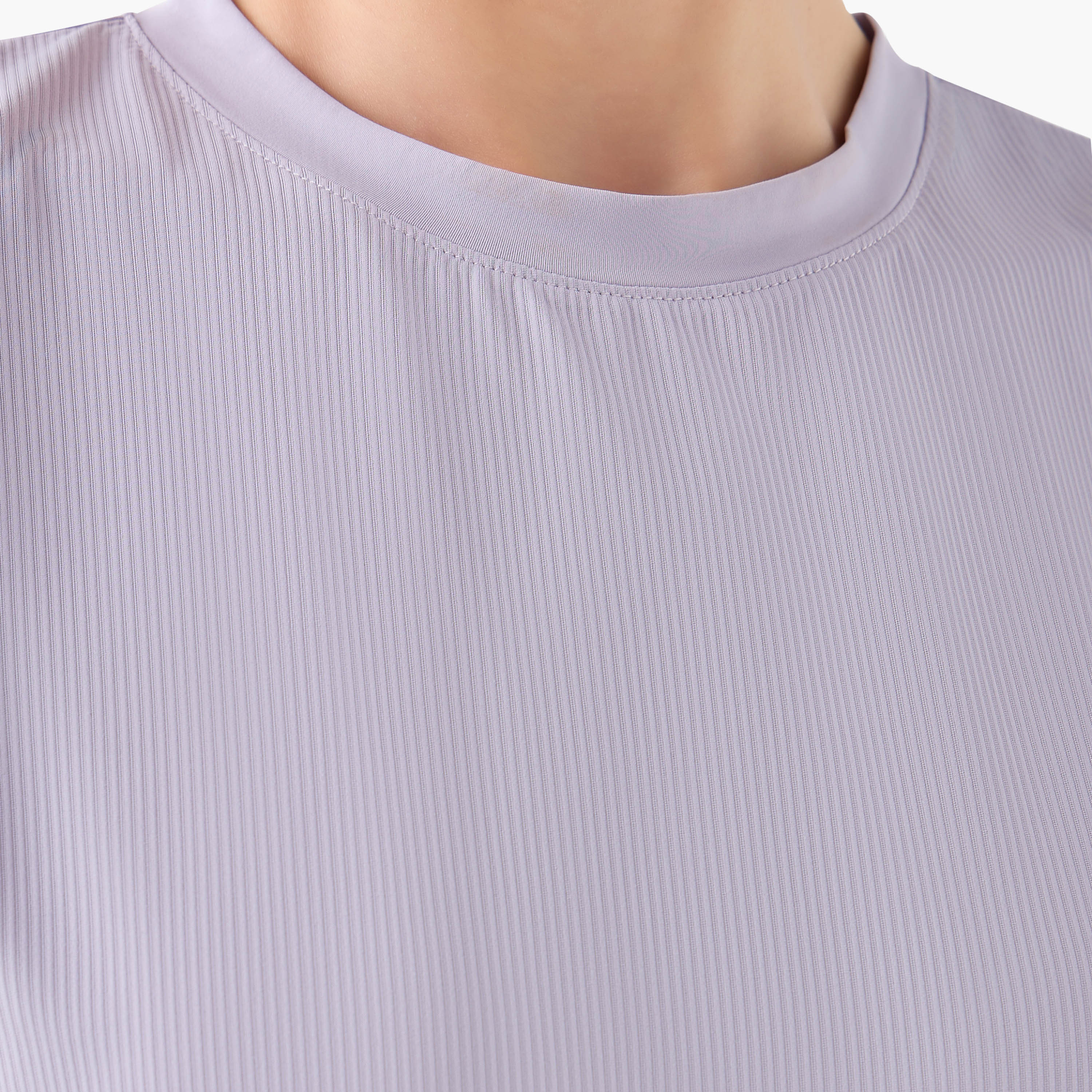 تيشيرت مضلع قابل للتمدد في اتجاهين بقصة مربعة للنساء-women-clothing-tshirts-image-3
