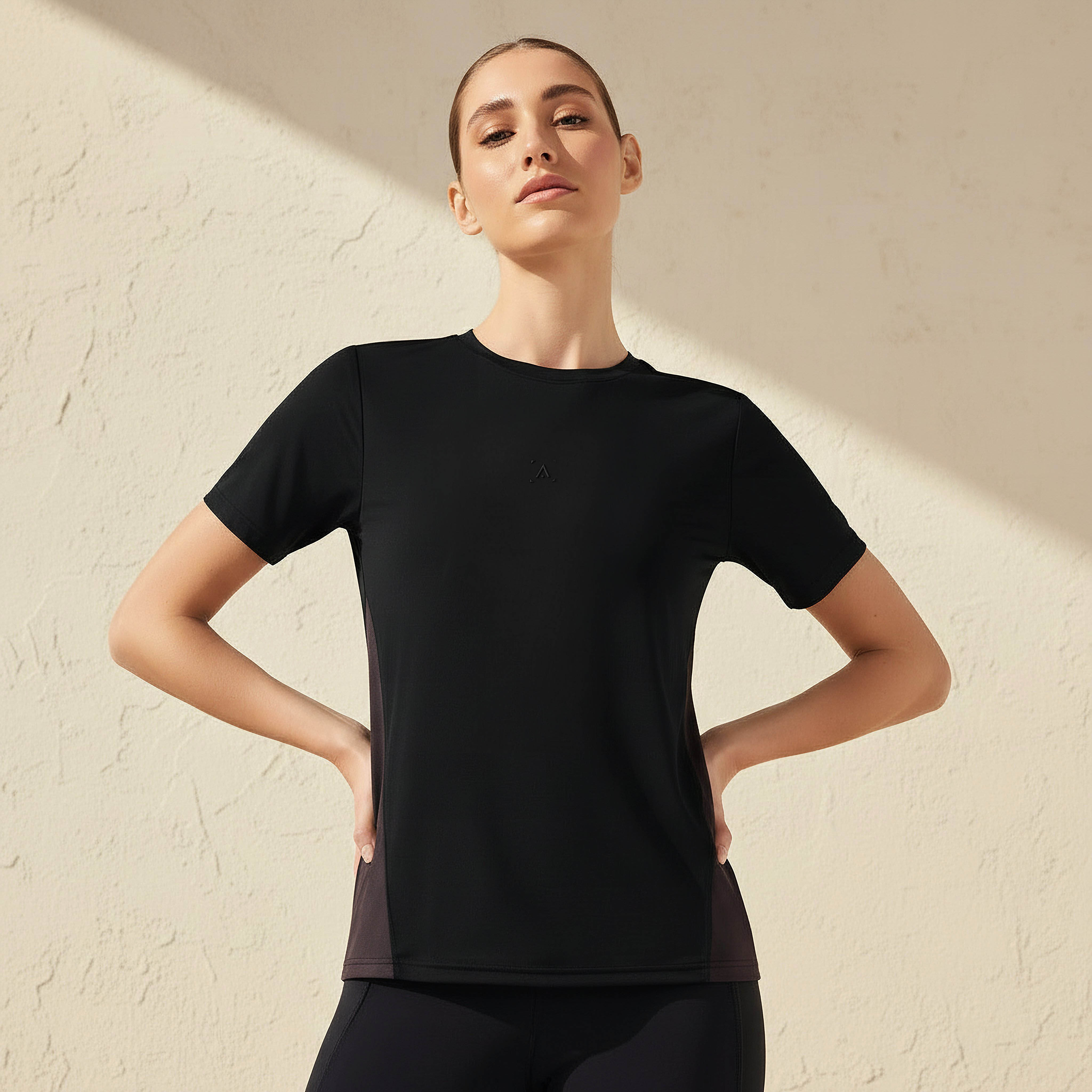 تيشيرت رياضي قابل للتمدد في اتجاهين للنساء-women-clothing-coordsets-image-7