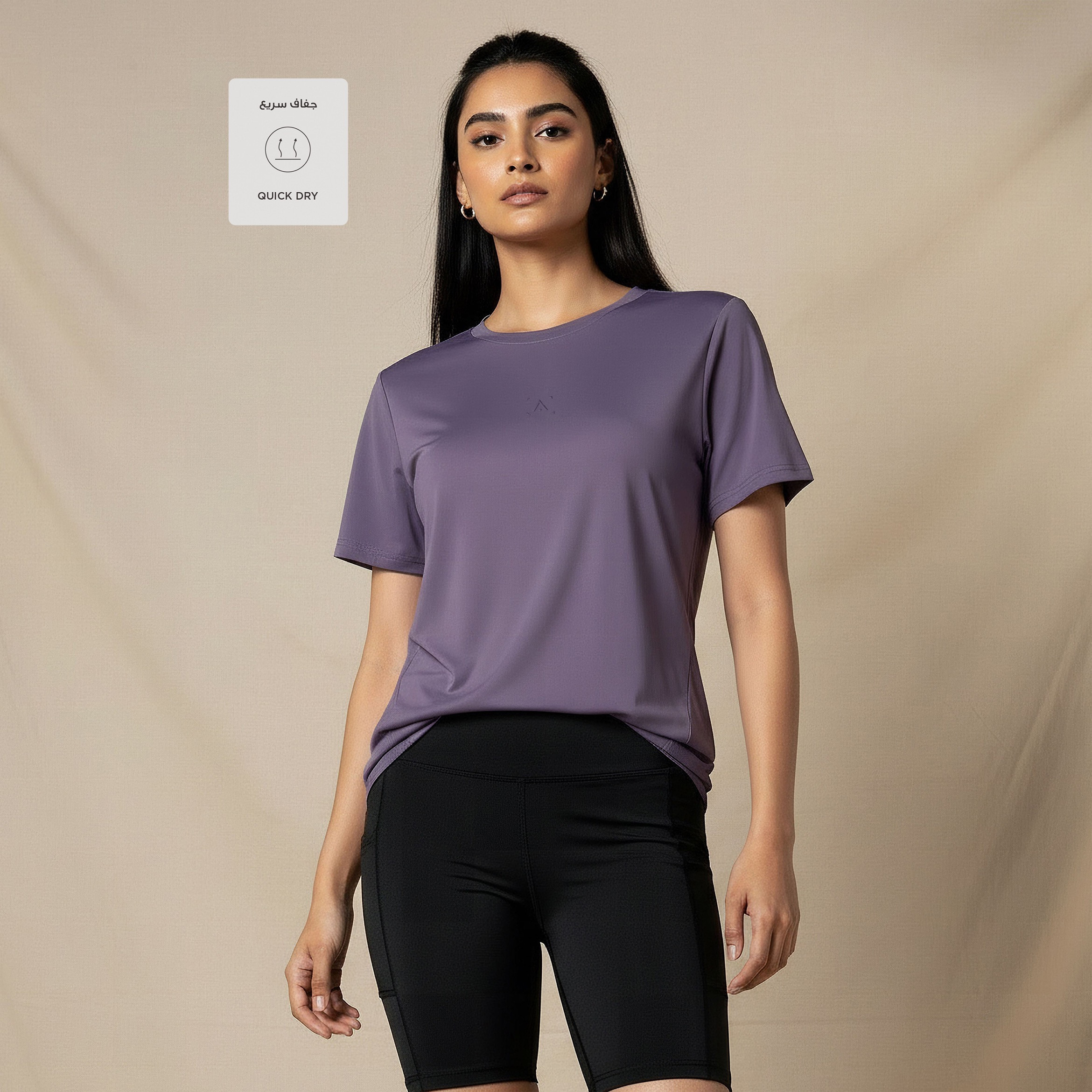 تيشيرت رياضي قابل للتمدد في اتجاهين للنساء-women-clothing-coordsets-image-3