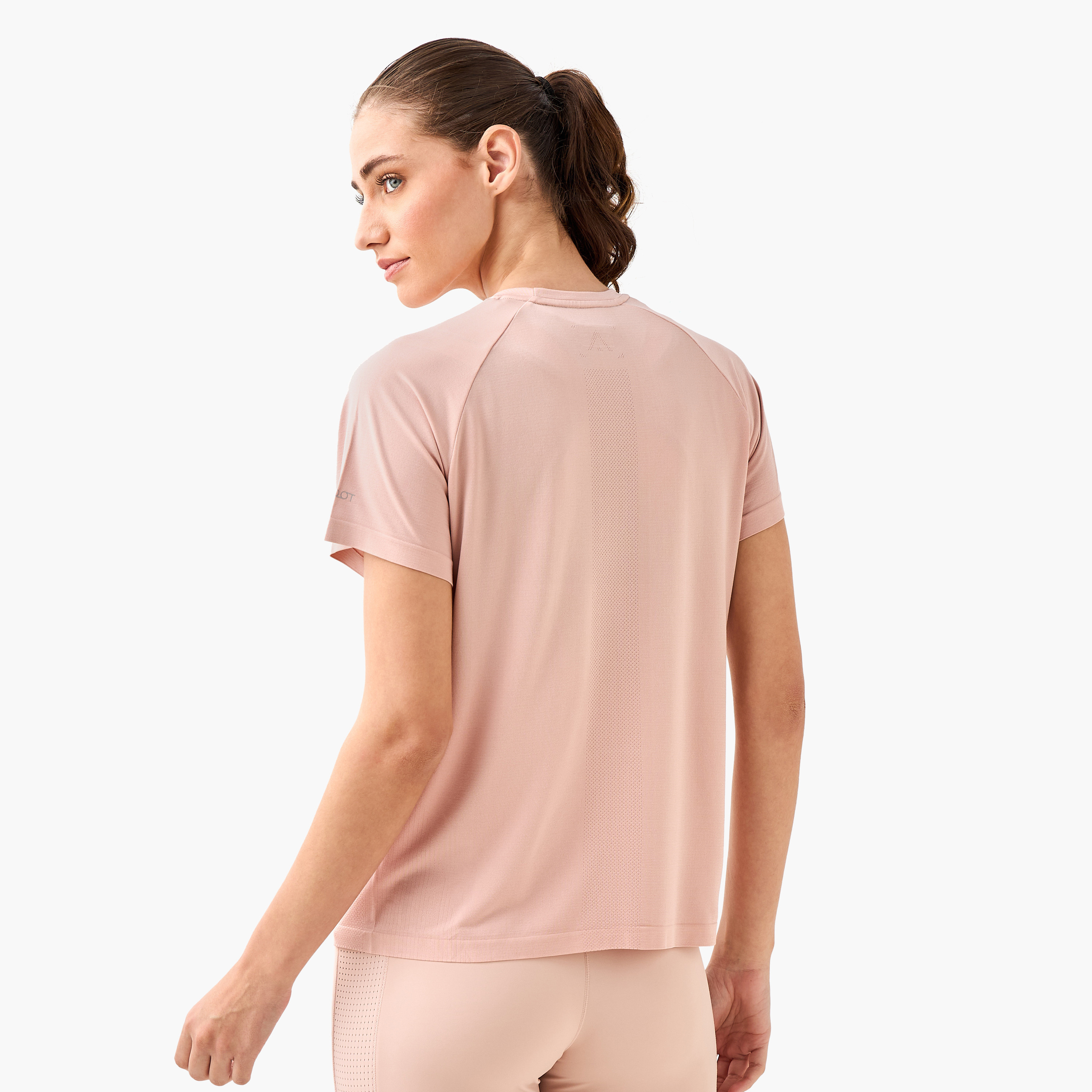 Women 4-Way Stretch Jacquard T-shirt-women-clothing-coordsets-image-4