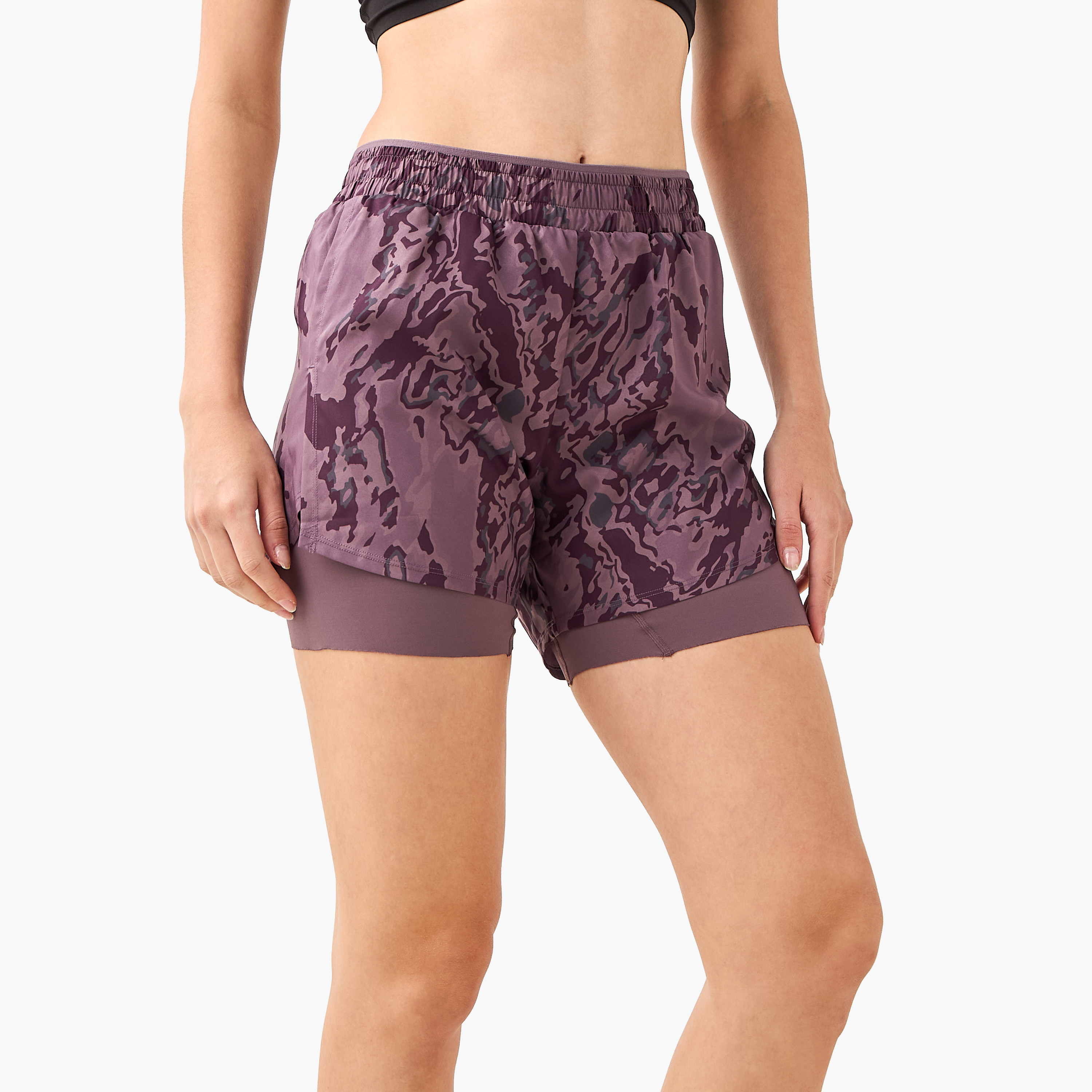 Women Soft Touch Running Shorts with Liner-women-clothing-sportswearandactivewear-bottoms-athleticskirtsandshorts-image-2