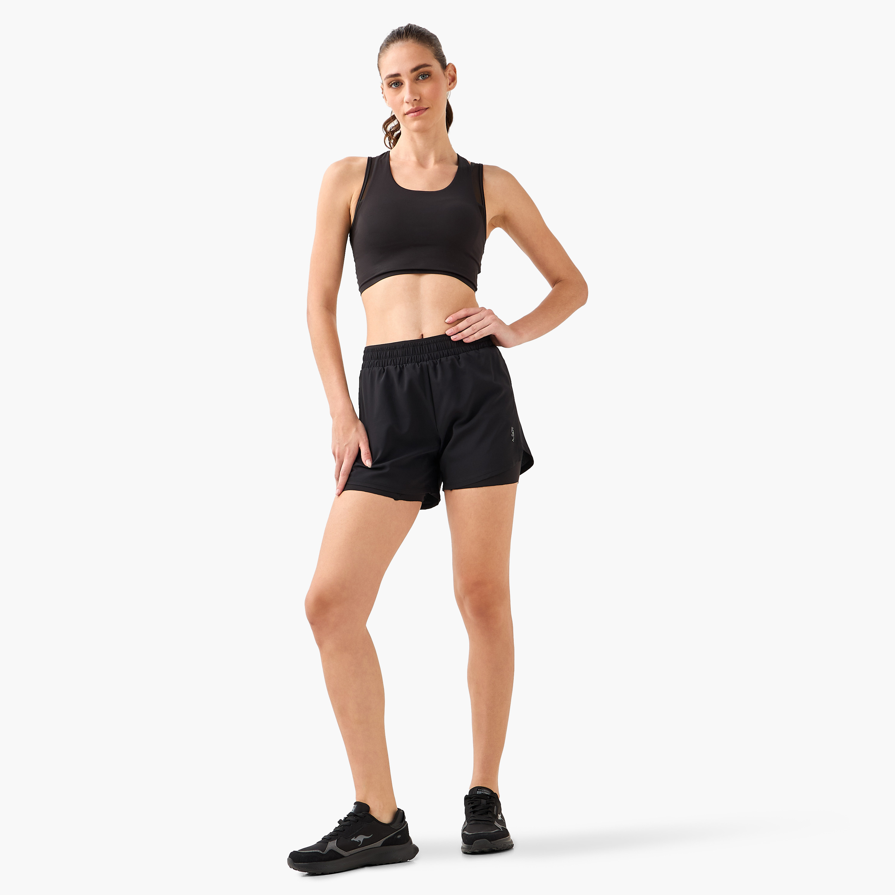 Women Soft Touch Running Shorts with Liner-women-clothing-coordsets-image-3