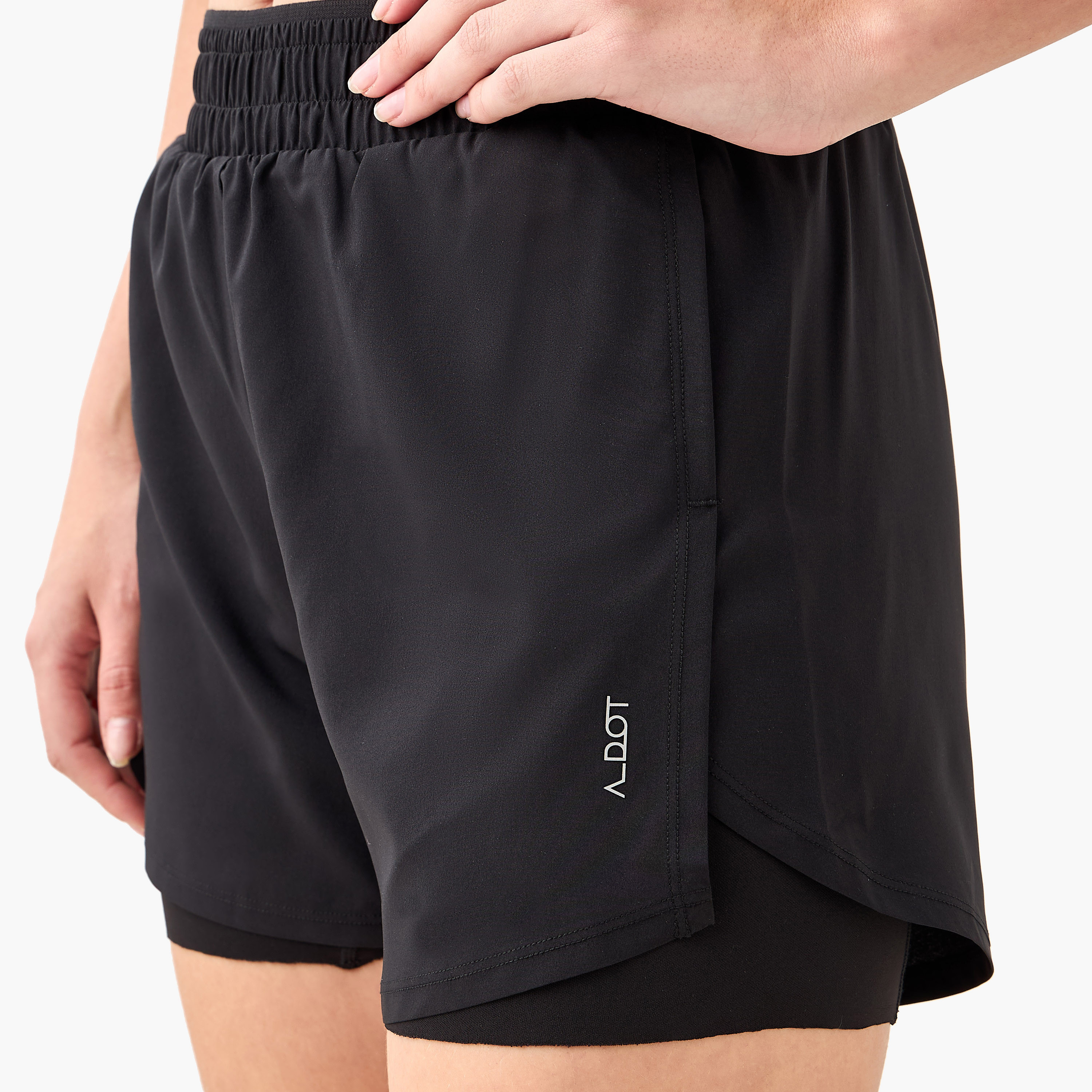 Women Soft Touch Running Shorts with Liner-women-clothing-coordsets-image-4