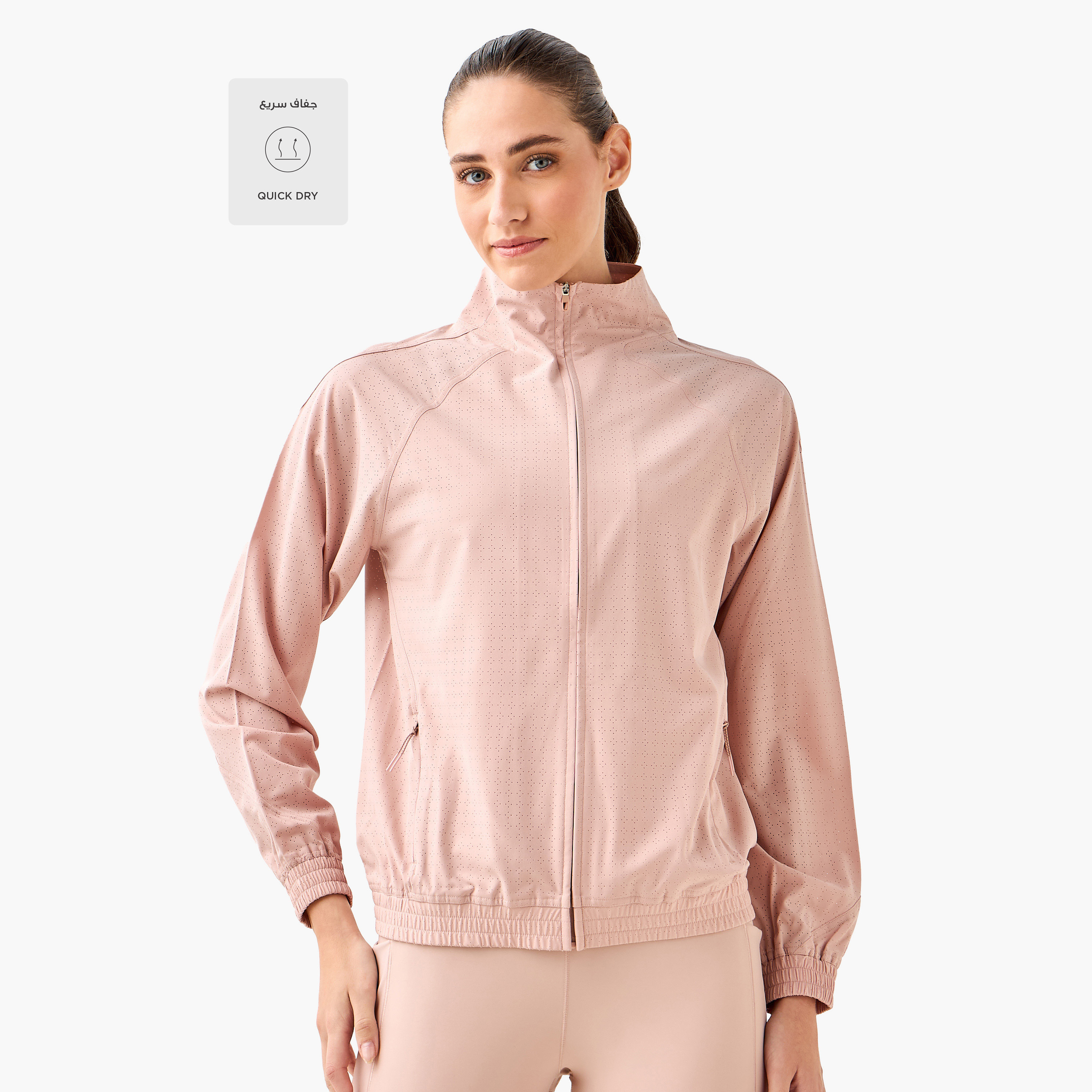 جاكيت مثقّب مطاطي باتجاهين للنساء-women-clothing-sportswearandactivewear-coatsandjackets-jackets-image-4