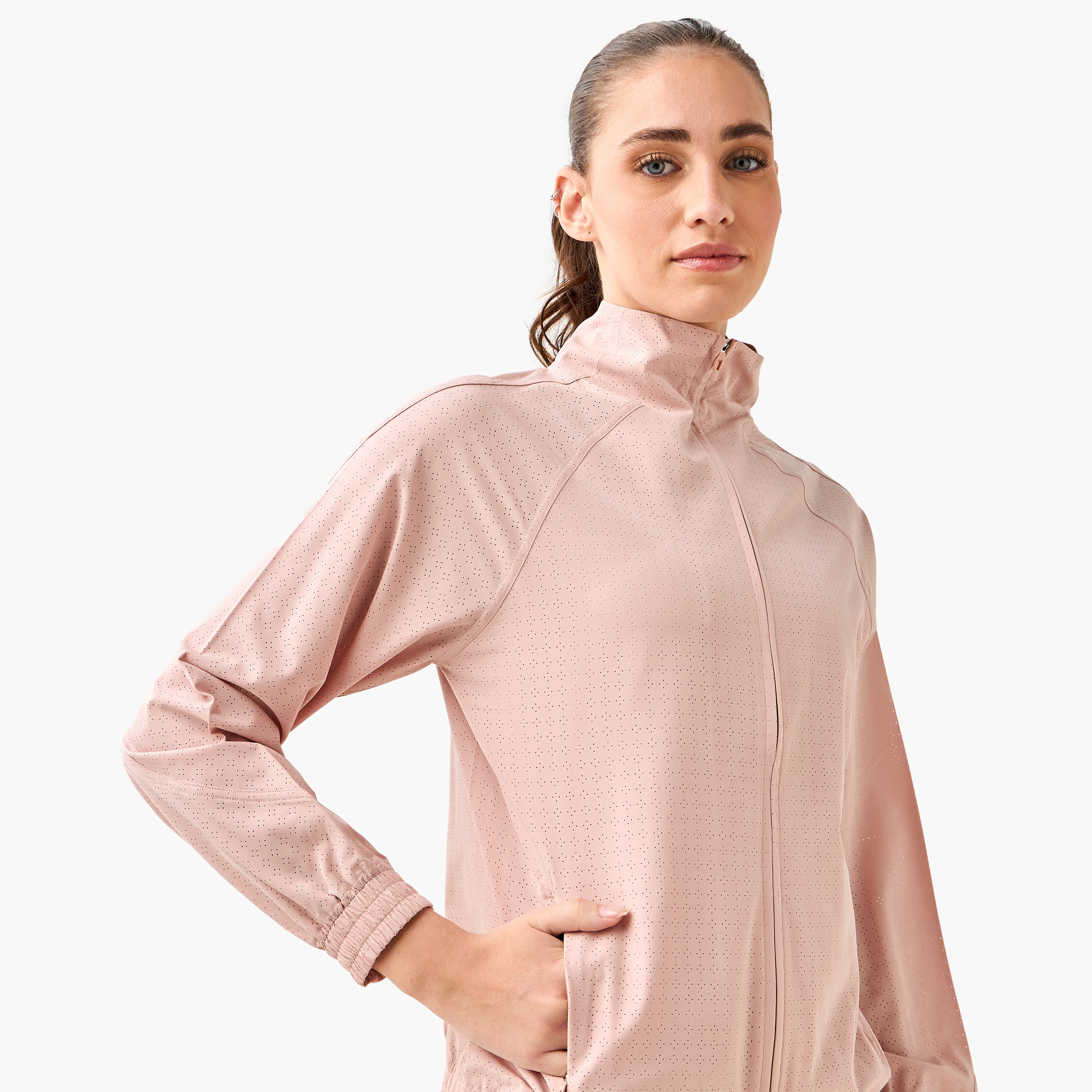 جاكيت مثقّب مطاطي باتجاهين للنساء-women-clothing-sportswearandactivewear-coatsandjackets-jackets-image-1
