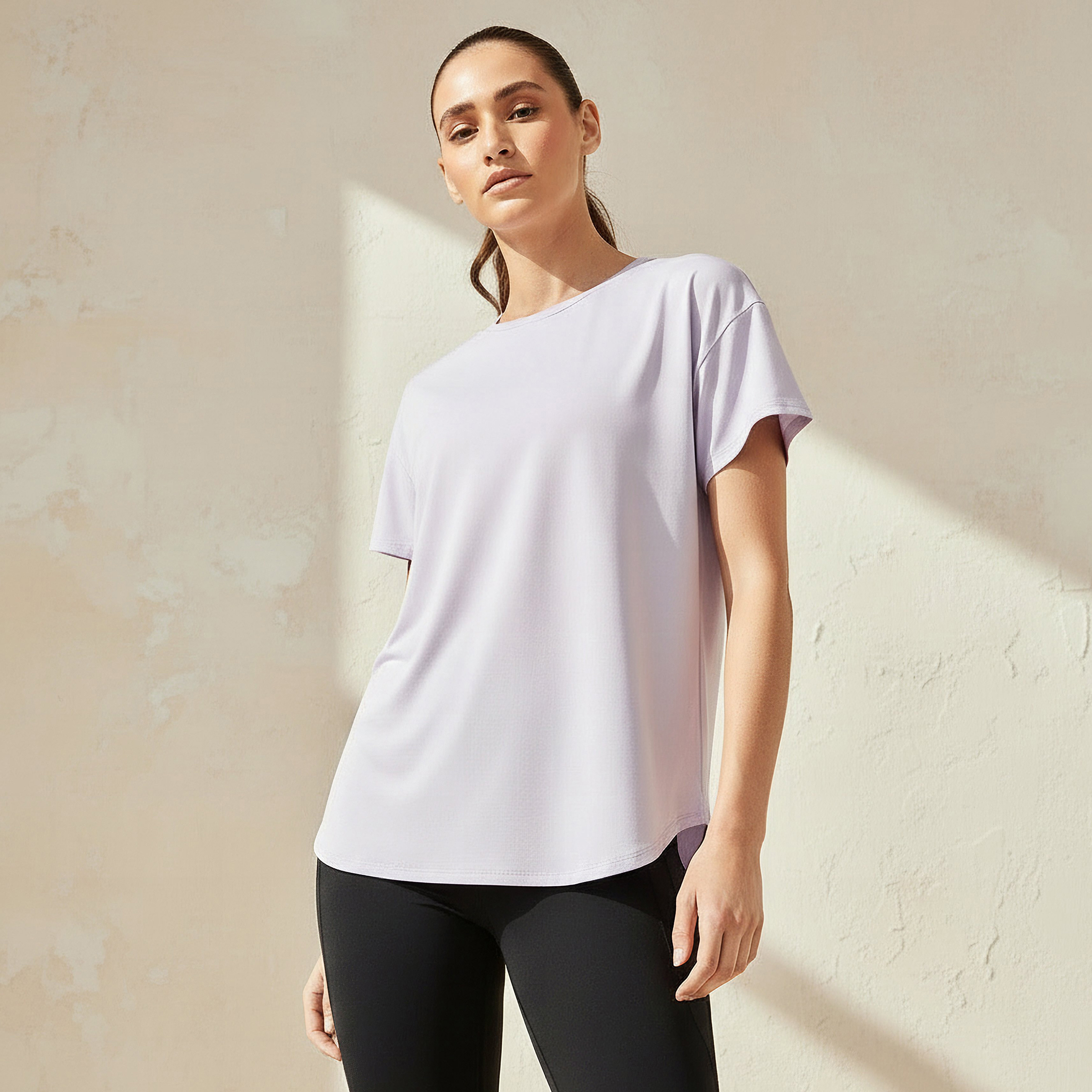 Women 2-Way Stretch T-shirt-women-clothing-coordsets-image-1