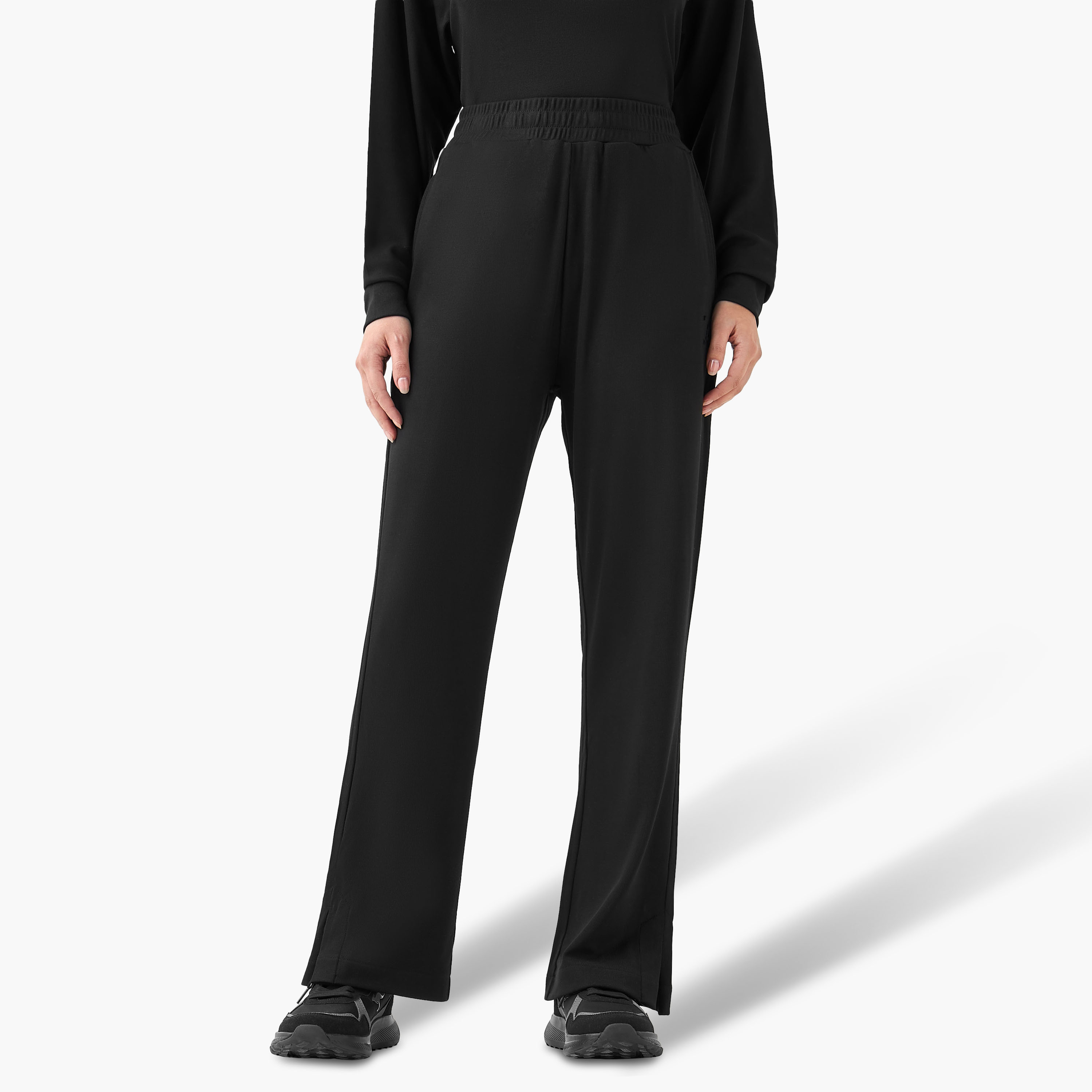 Women Elasticated Waist Track Pants-women-clothing-bottoms-joggers-image-2