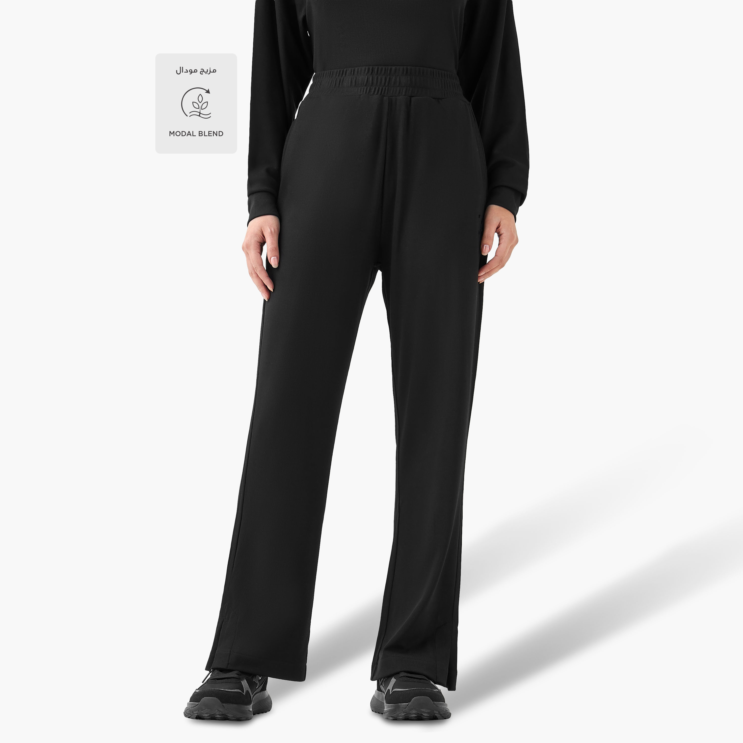 Women Elasticated Waist Track Pants-women-clothing-bottoms-joggers-image-3