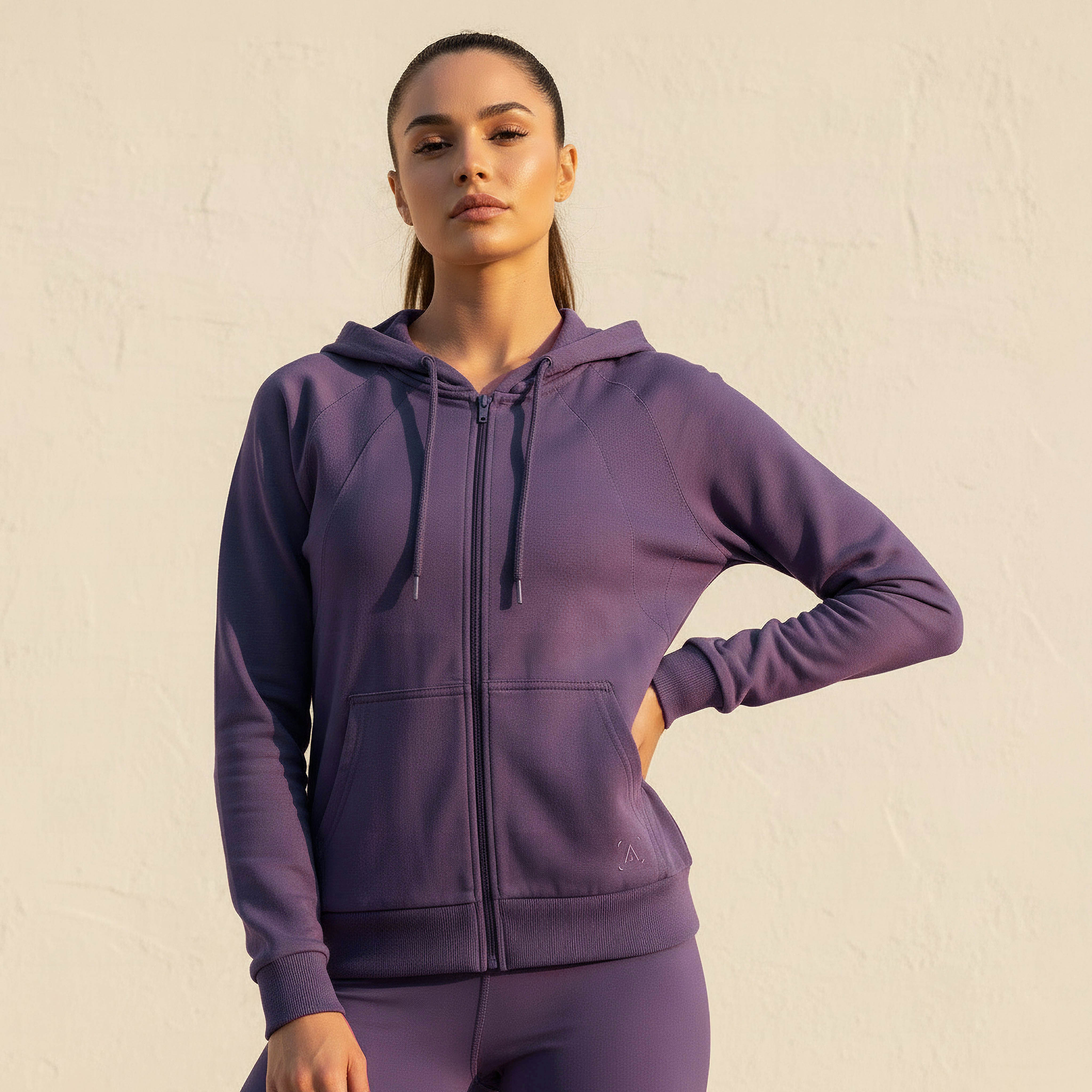 هودي بسحاب إغلاق للنساء-women-clothing-sportswearandactivewear-hoodiesandsweatshirts-image-4