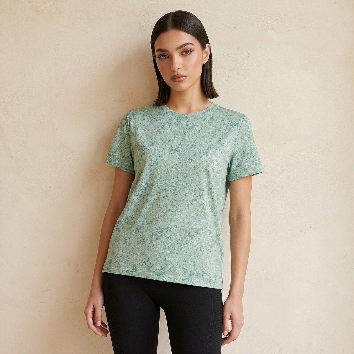 Textured 2 Way Stretch T-shirt-women-clothing-tshirts-image-1