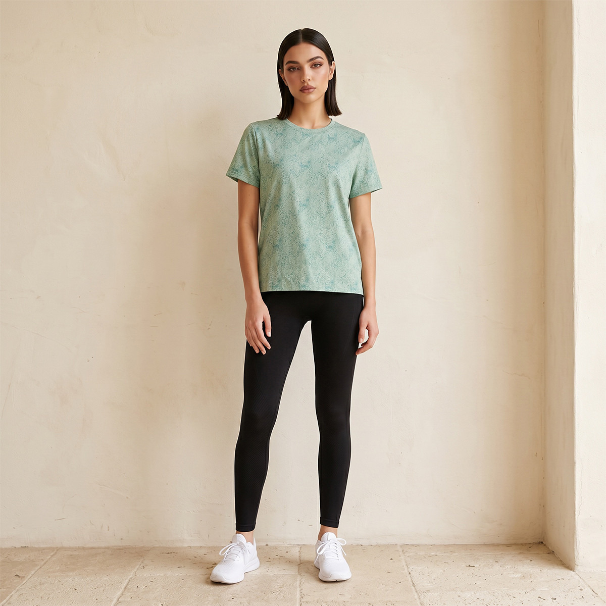Textured 2 Way Stretch T-shirt-women-clothing-tshirts-image-3