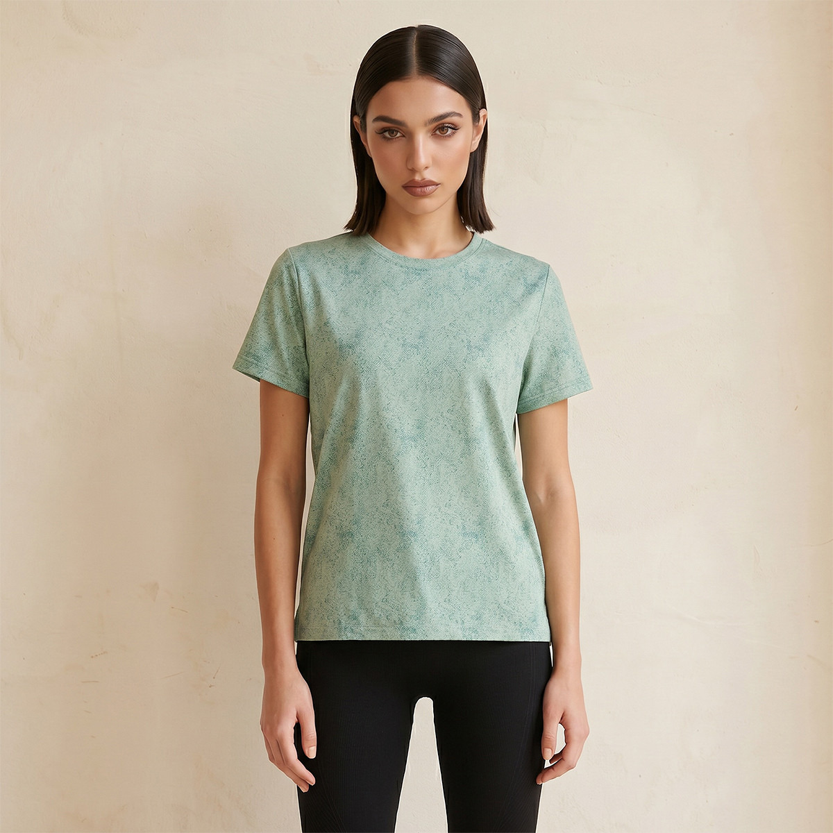 Textured 2 Way Stretch T-shirt-women-clothing-tshirts-image-5