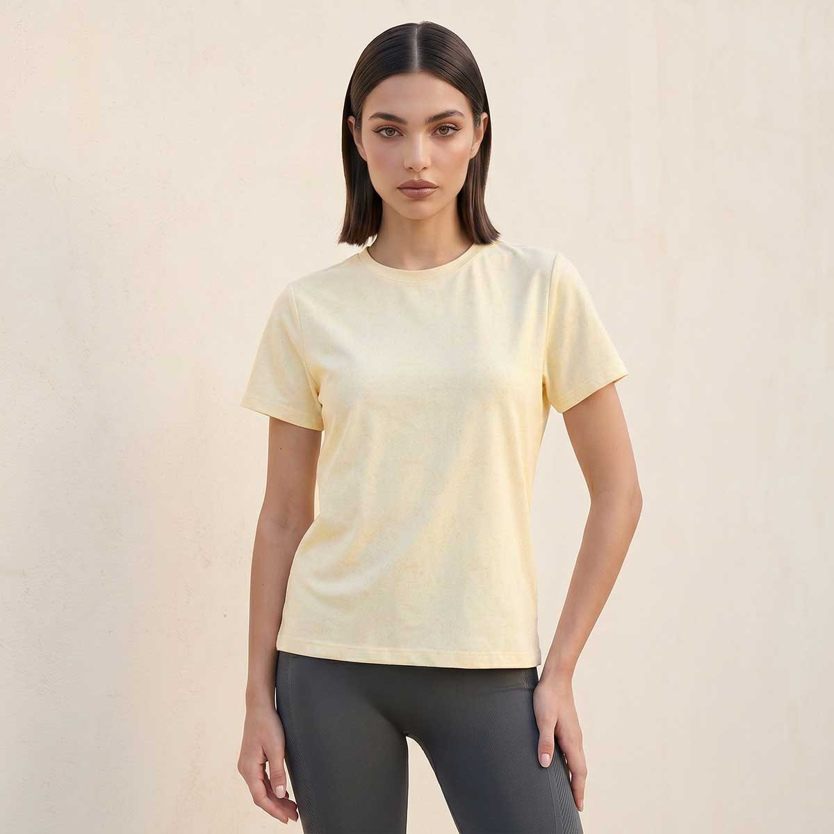 Textured 2 Way Stretch T-shirt-women-clothing-tshirts-image-1