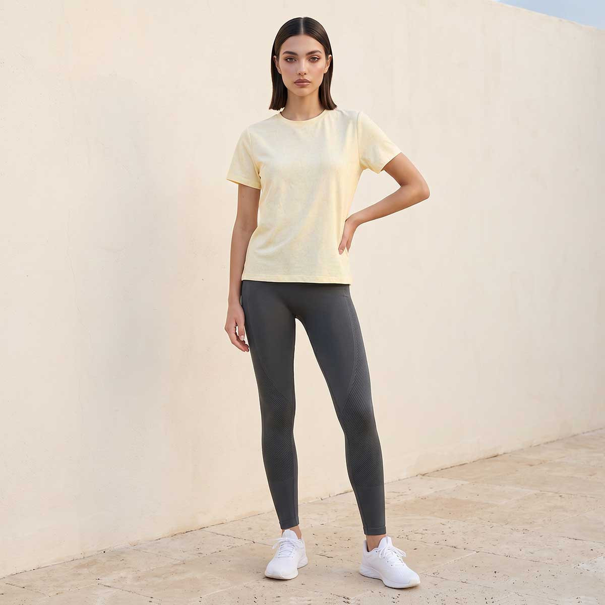 Textured 2 Way Stretch T-shirt-women-clothing-tshirts-image-3