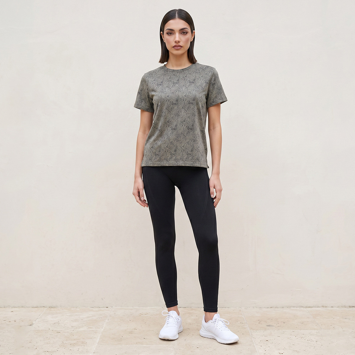 Textured 2 Way Stretch T-shirt-women-clothing-tshirts-image-3