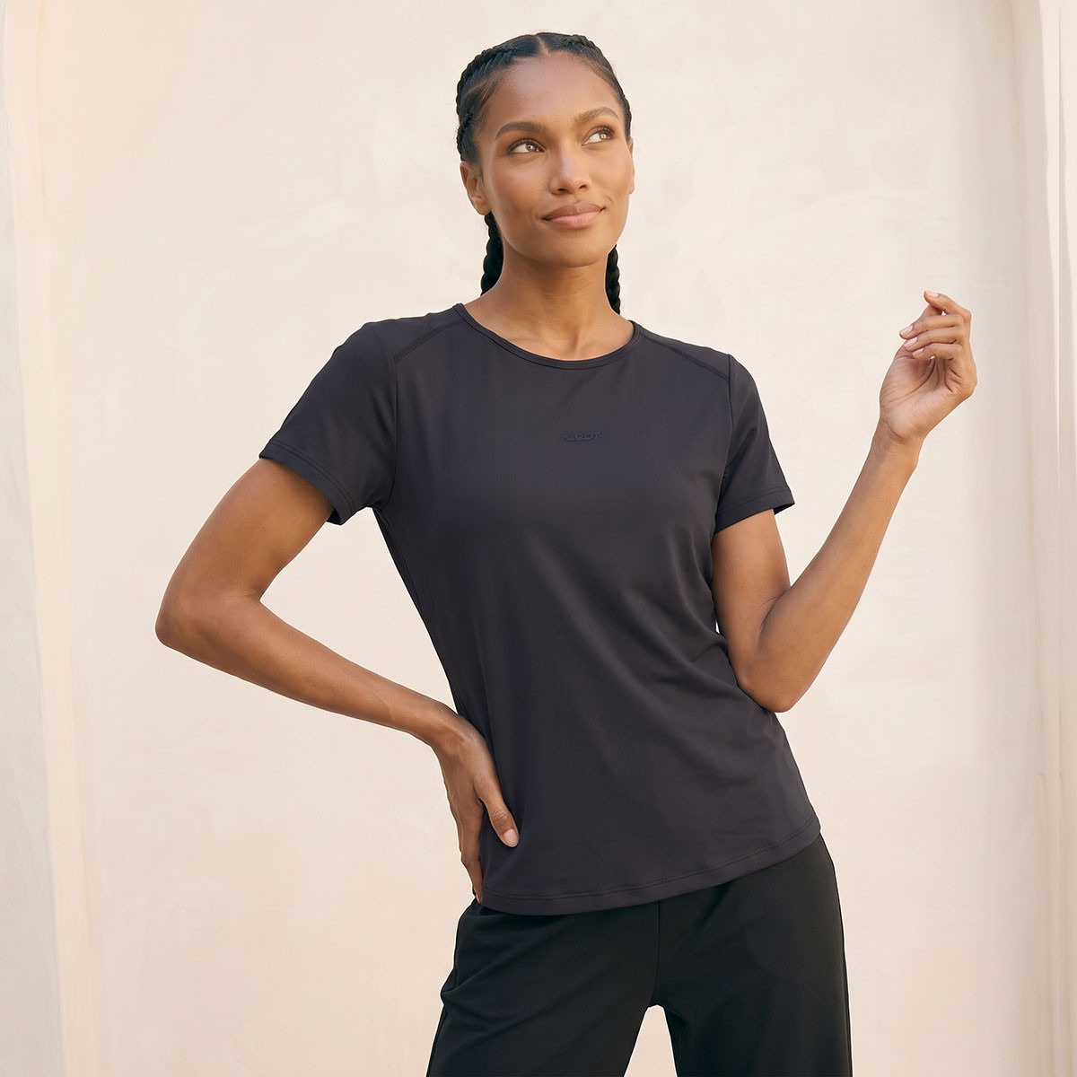 تيشيرت بيرفورمانس بارز الملمس-sports-women-clothing-tshirtsandvests-image-1