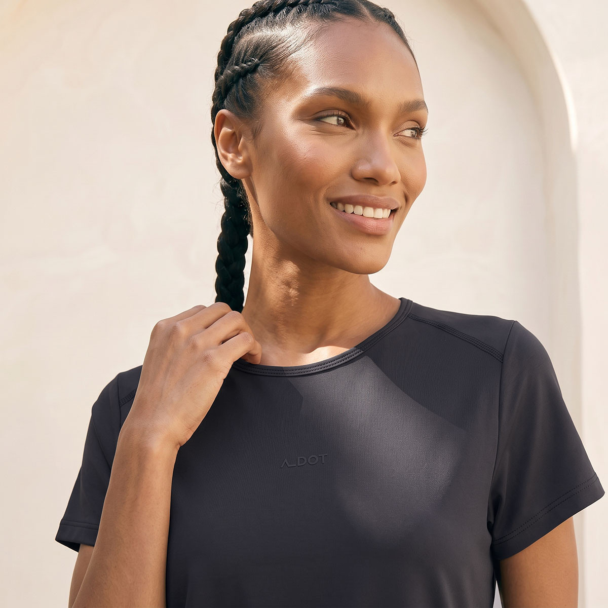 تيشيرت بيرفورمانس بارز الملمس-sports-women-clothing-tshirtsandvests-image-6