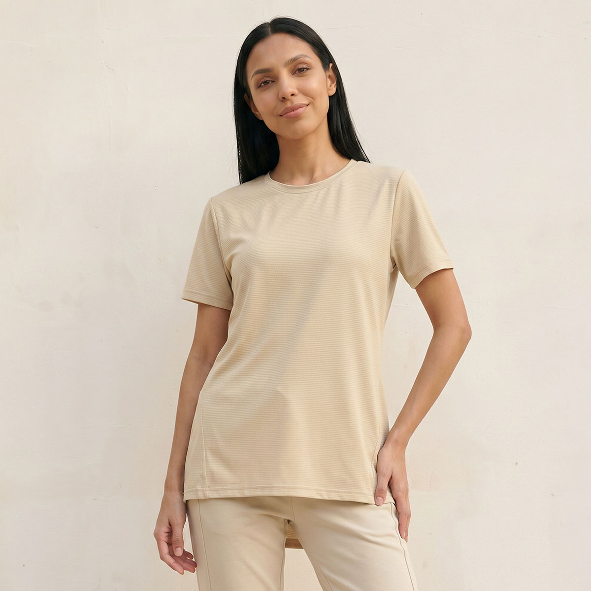 تيشيرت ناعم بملمس بارز-sports-women-clothing-tshirtsandvests-image-1