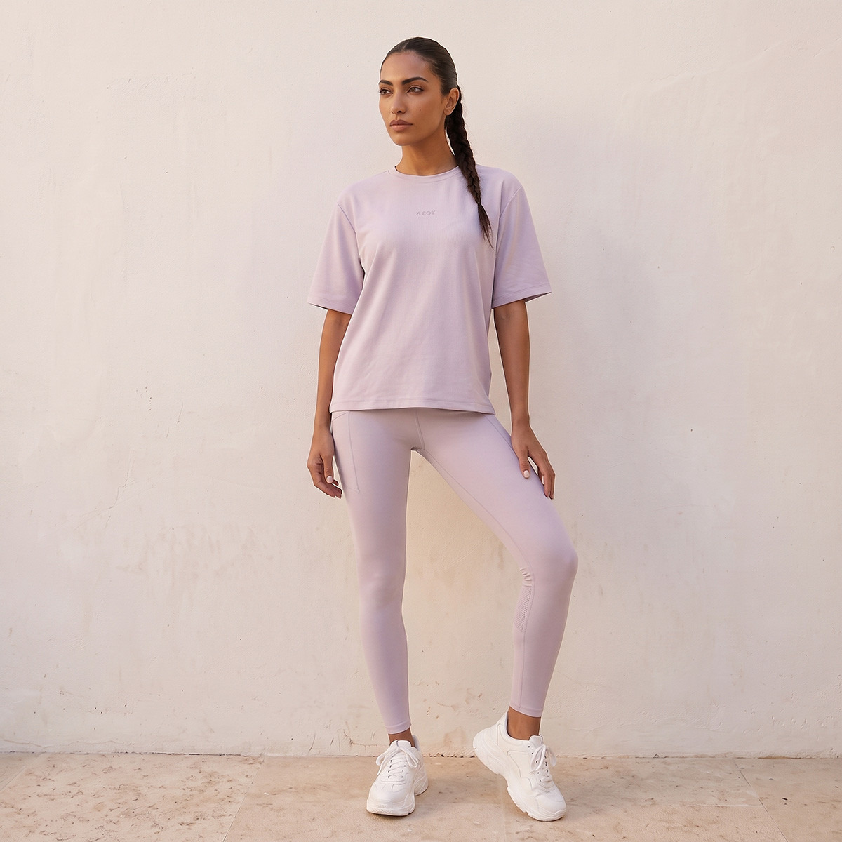 Waffle Textured 2-Way Stretch T-shirt-sports-women-clothing-tshirtsandvests-image-2