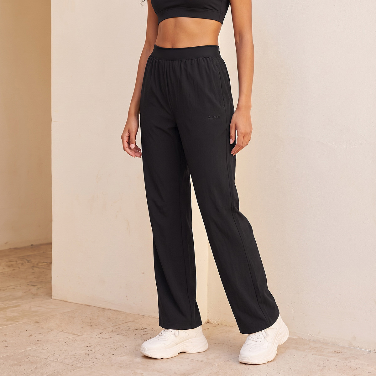 Mid-Rise Track Pants with Pockets-women-clothing-bottoms-joggers-image-1