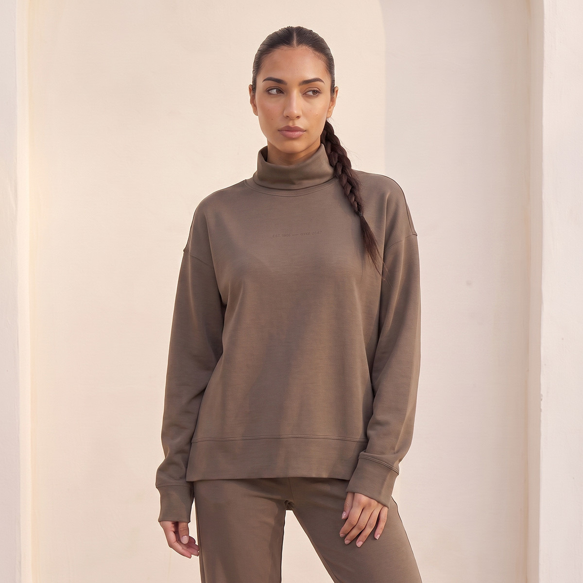 Sweatshirt with Turtle Neck-sports-women-clothing-hoodiesandsweatshirts-image-1