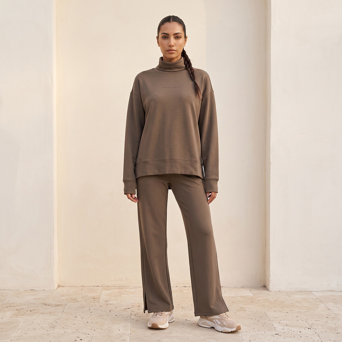 Sweatshirt with Turtle Neck-sports-women-clothing-hoodiesandsweatshirts-image-2