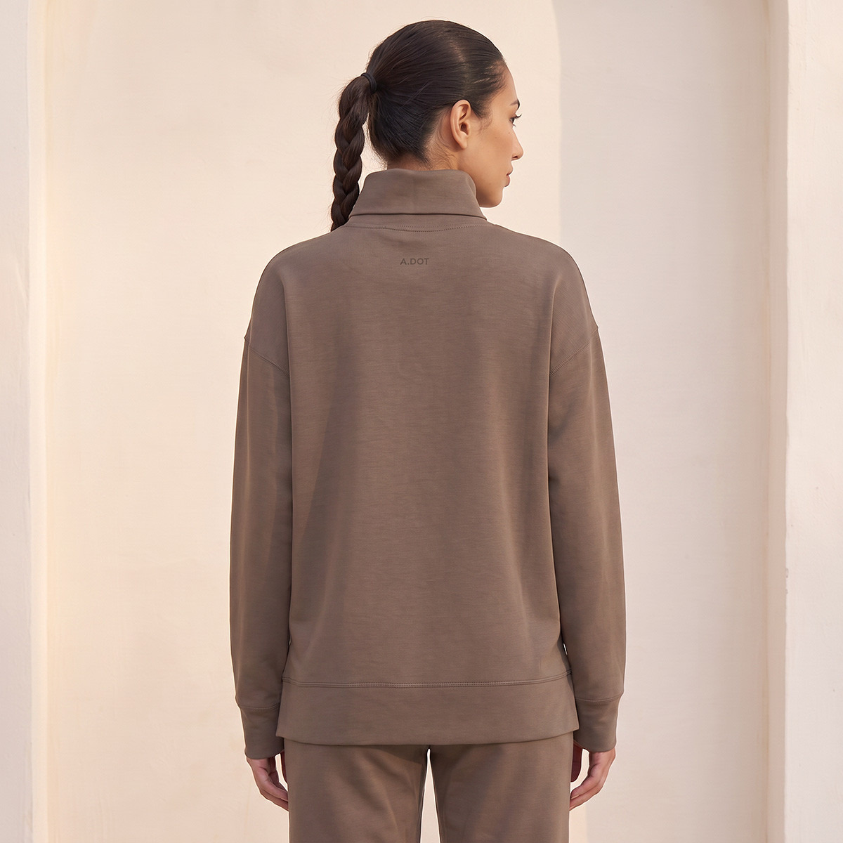 Sweatshirt with Turtle Neck-sports-women-clothing-hoodiesandsweatshirts-image-3