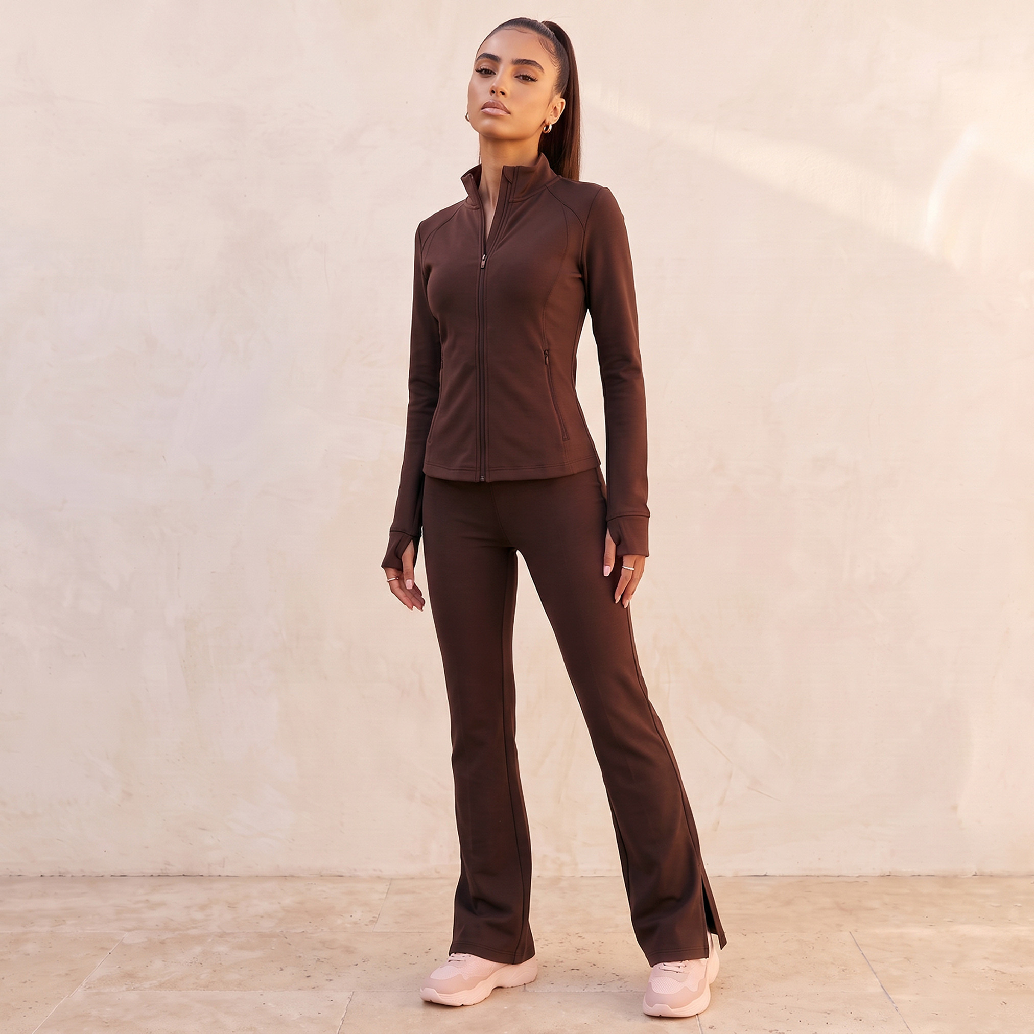 2 Way Stretch Track Pants-women-clothing-bottoms-joggers-image-2