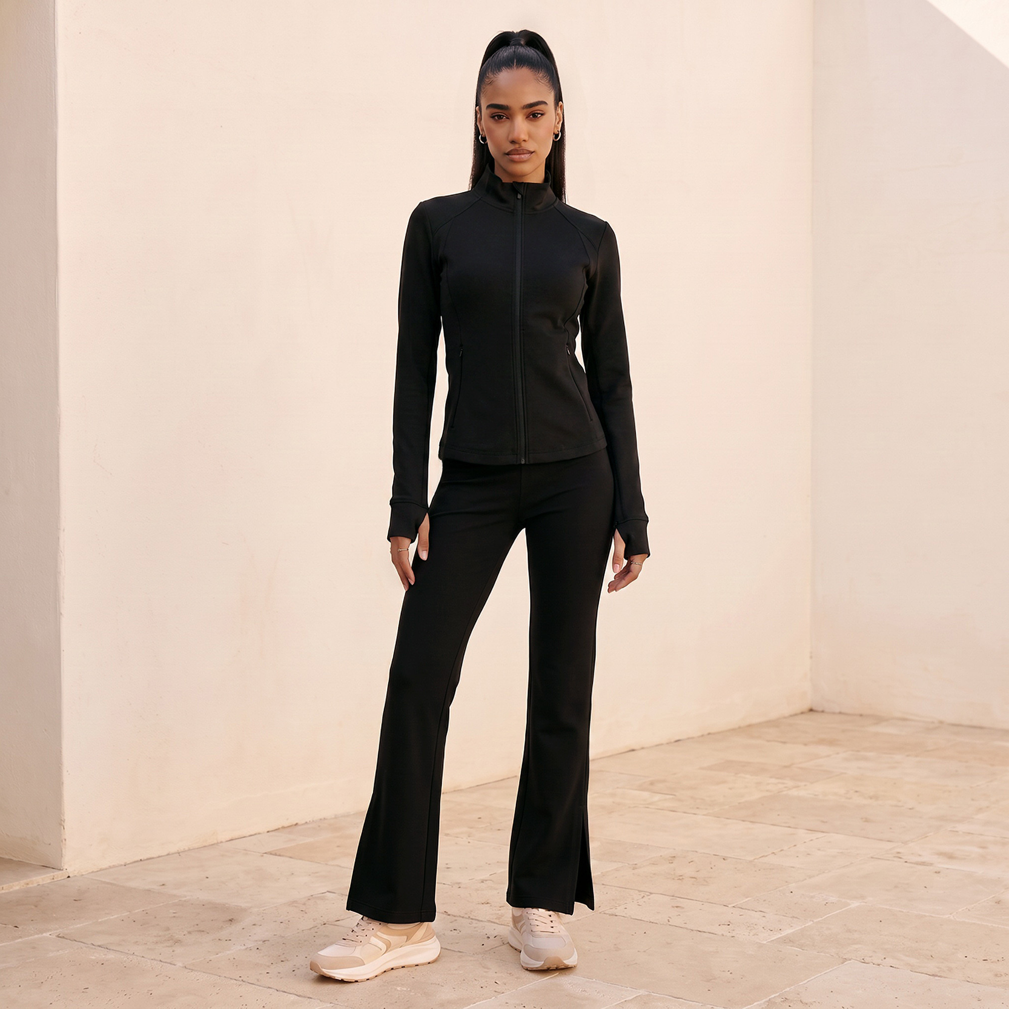 2 Way Stretch Track Pants-women-clothing-bottoms-joggers-image-2