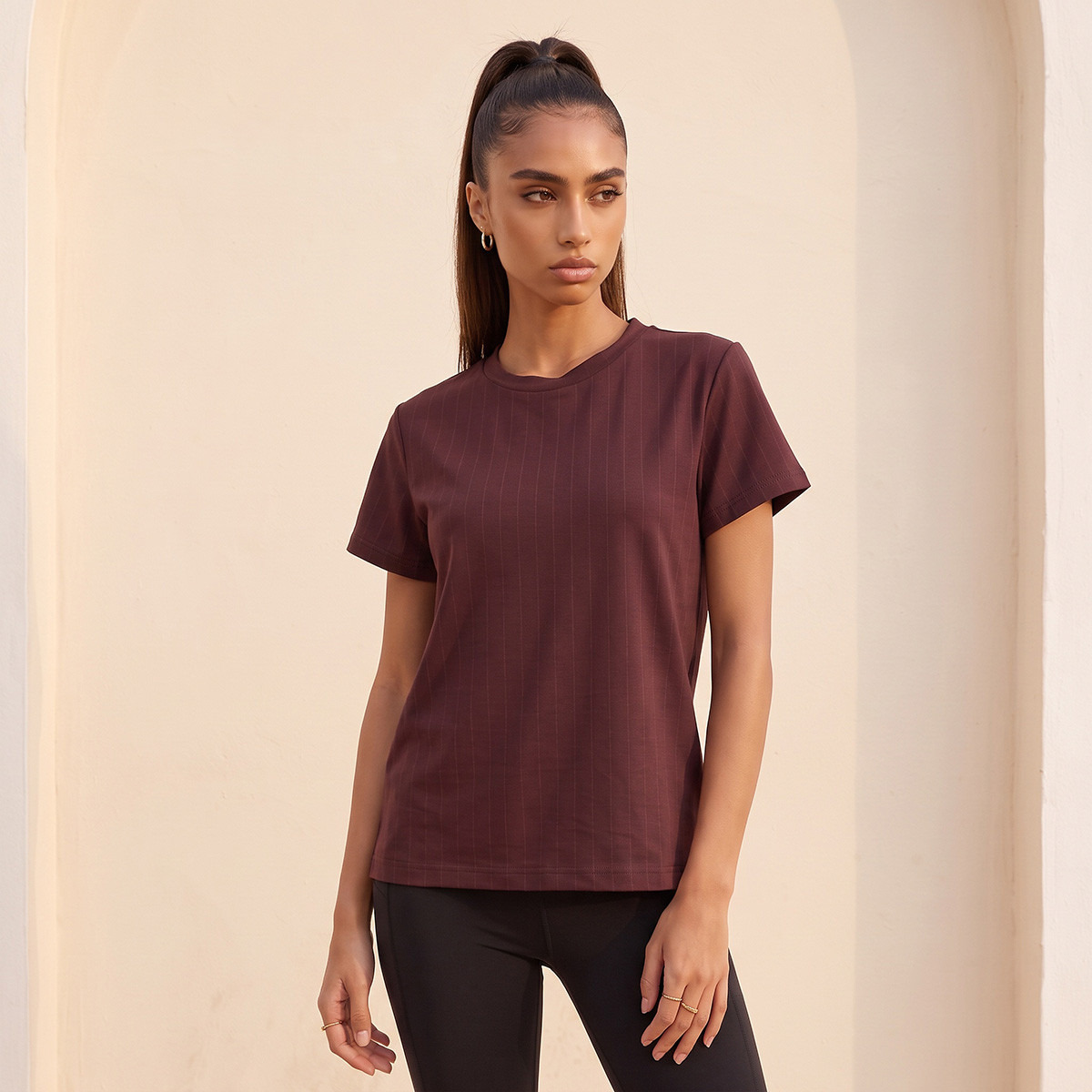 Striped T-shirt-sports-women-clothing-tshirtsandvests-image-1