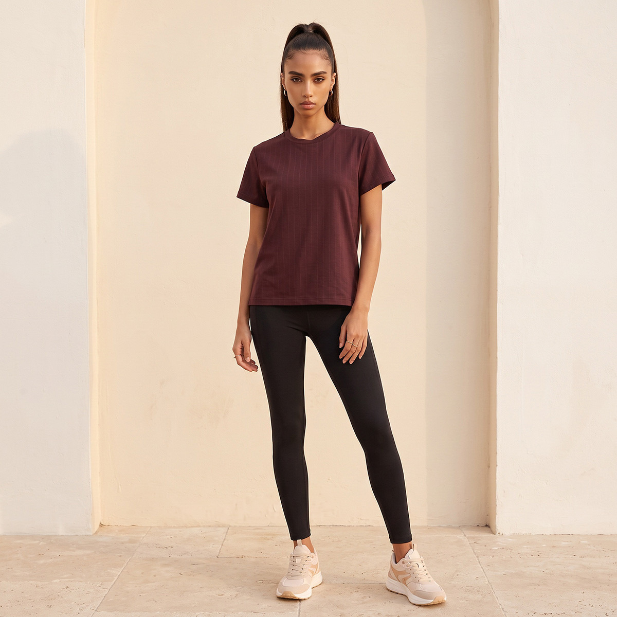 Striped T-shirt-sports-women-clothing-tshirtsandvests-image-2