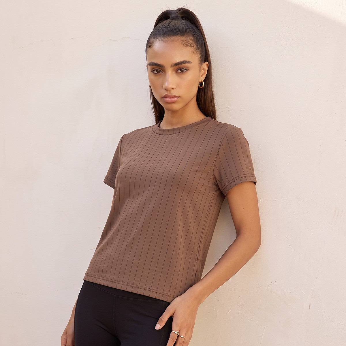 Striped T-shirt-sports-women-clothing-tshirtsandvests-image-1