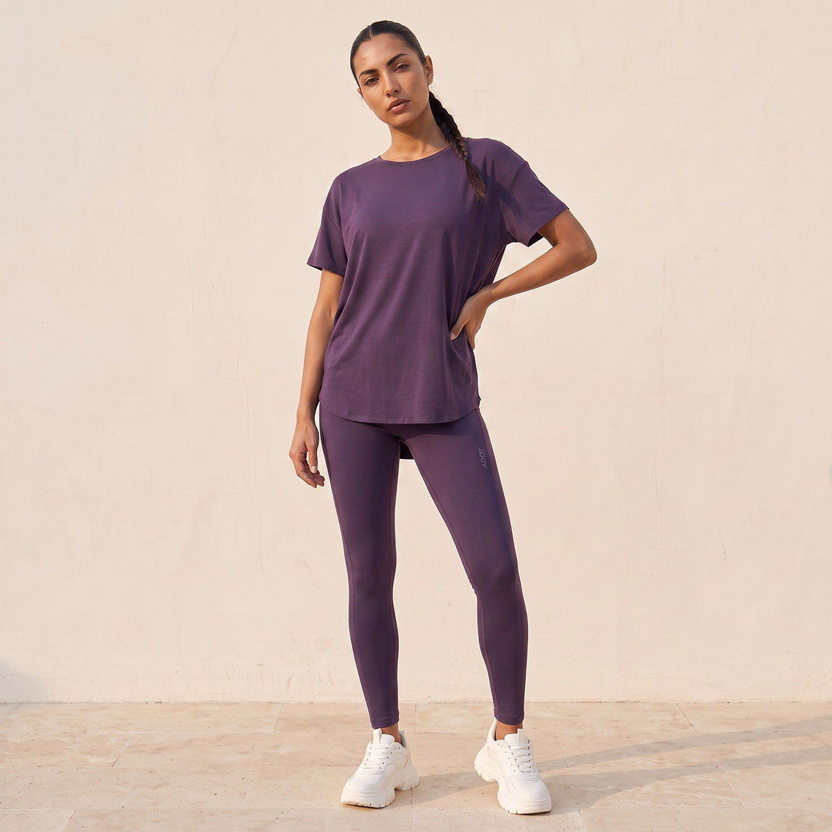 بنطلون ليقنز رياضي مطاطي-women-clothing-sportswearandactivewear-bottoms-leggings-image-2