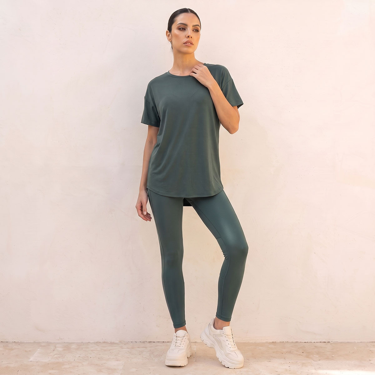 بنطلون ليقنز رياضي مطاطي-women-clothing-sportswearandactivewear-bottoms-leggings-image-2