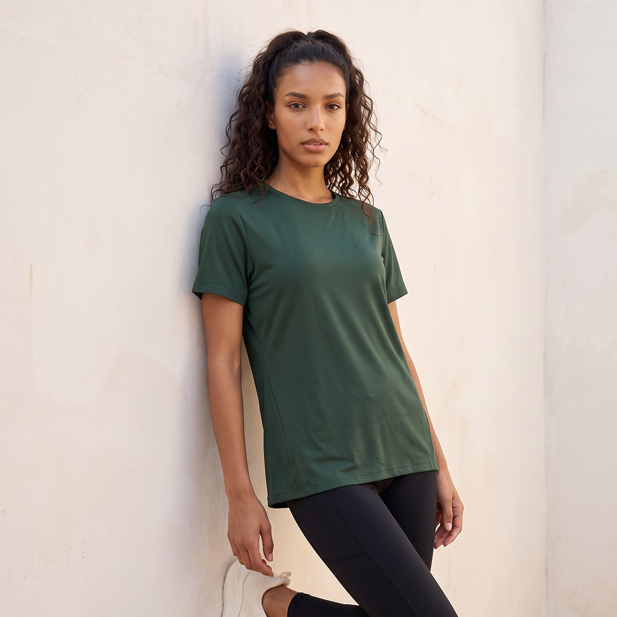 تيشيرت مرن بتصميم بارز الملمس-sports-women-clothing-tshirtsandvests-image-7