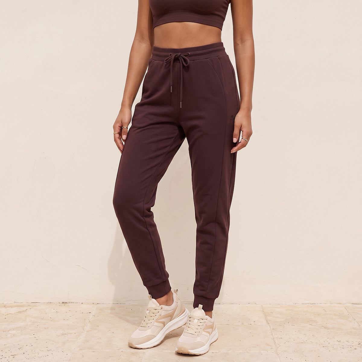 Drawstring Waist Joggers-women-clothing-bottoms-joggers-image-1