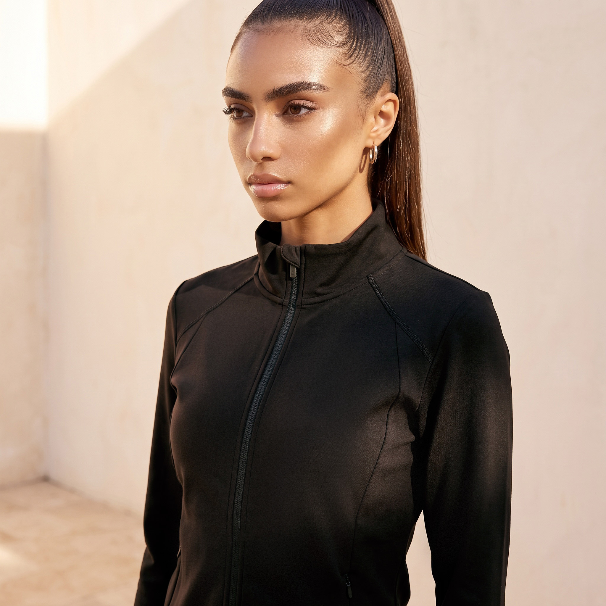 Regular Fit Jacket with Zip Closure-sports-women-clothing-coatsandjackets-jackets-image-4