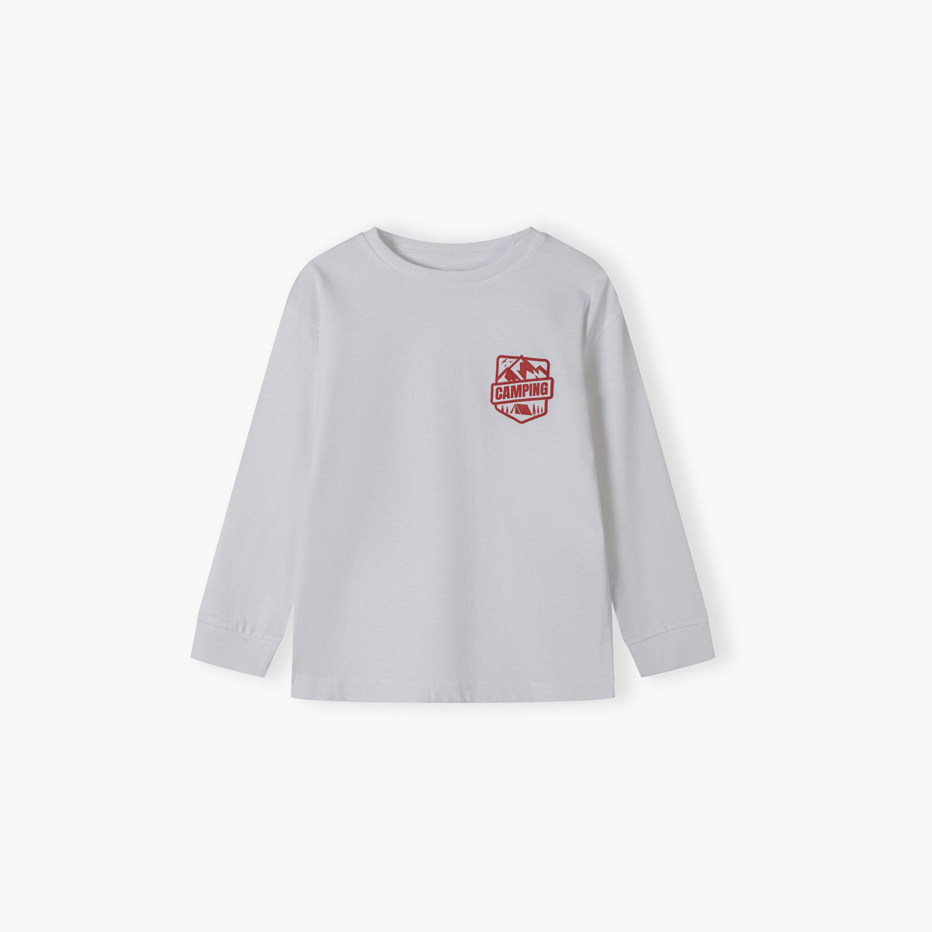 Minoti Pack of 5 Long Sleeves Printed Cotton Round Neck T-Shirts-boys-clothing-tshirtsandpolos-image-11
