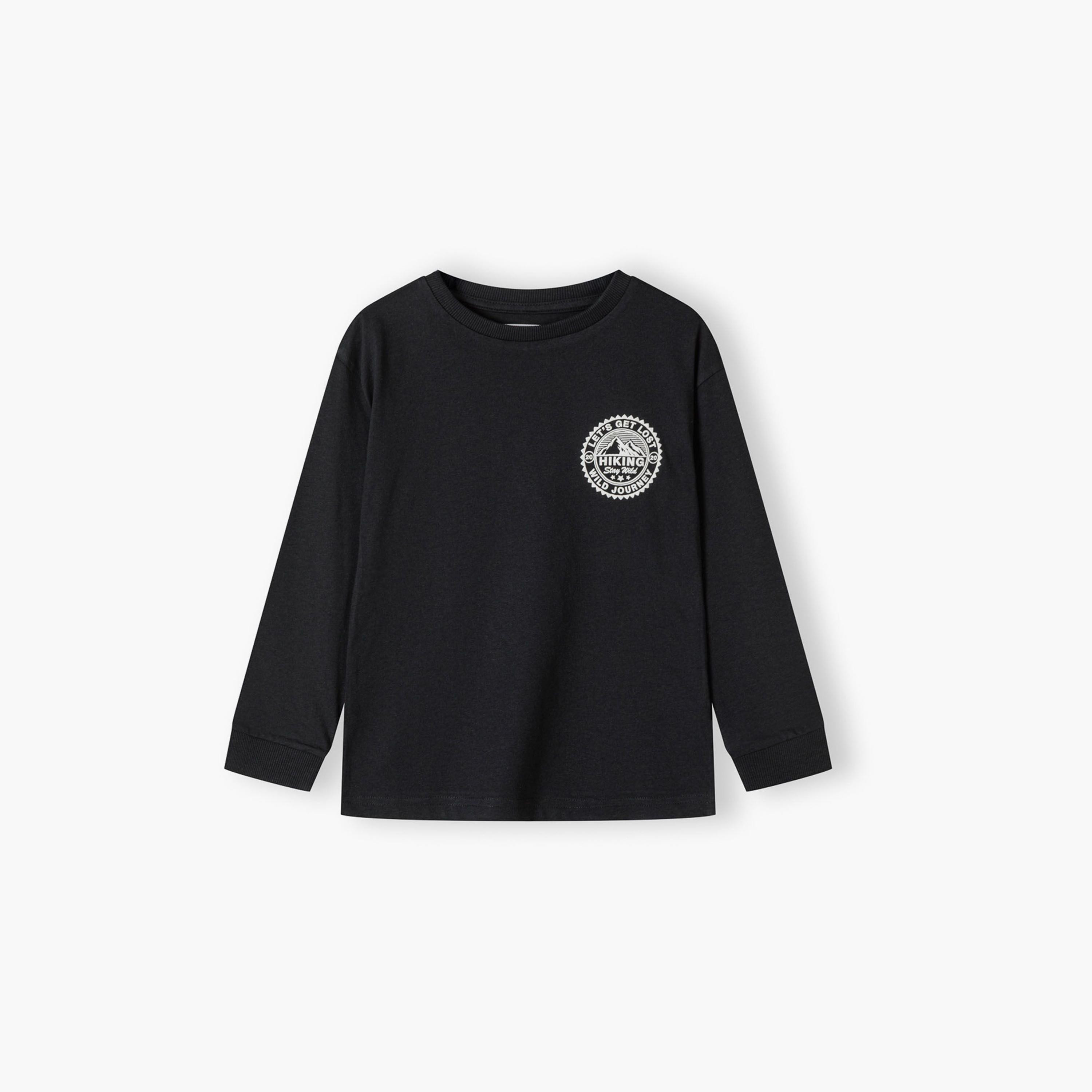 حزمة من 5 تيشيرتات بأكمام طويلة من القطن المنقوش بقبة دائرية من مينوتي-boys-clothing-tshirtsandpolos-image-8