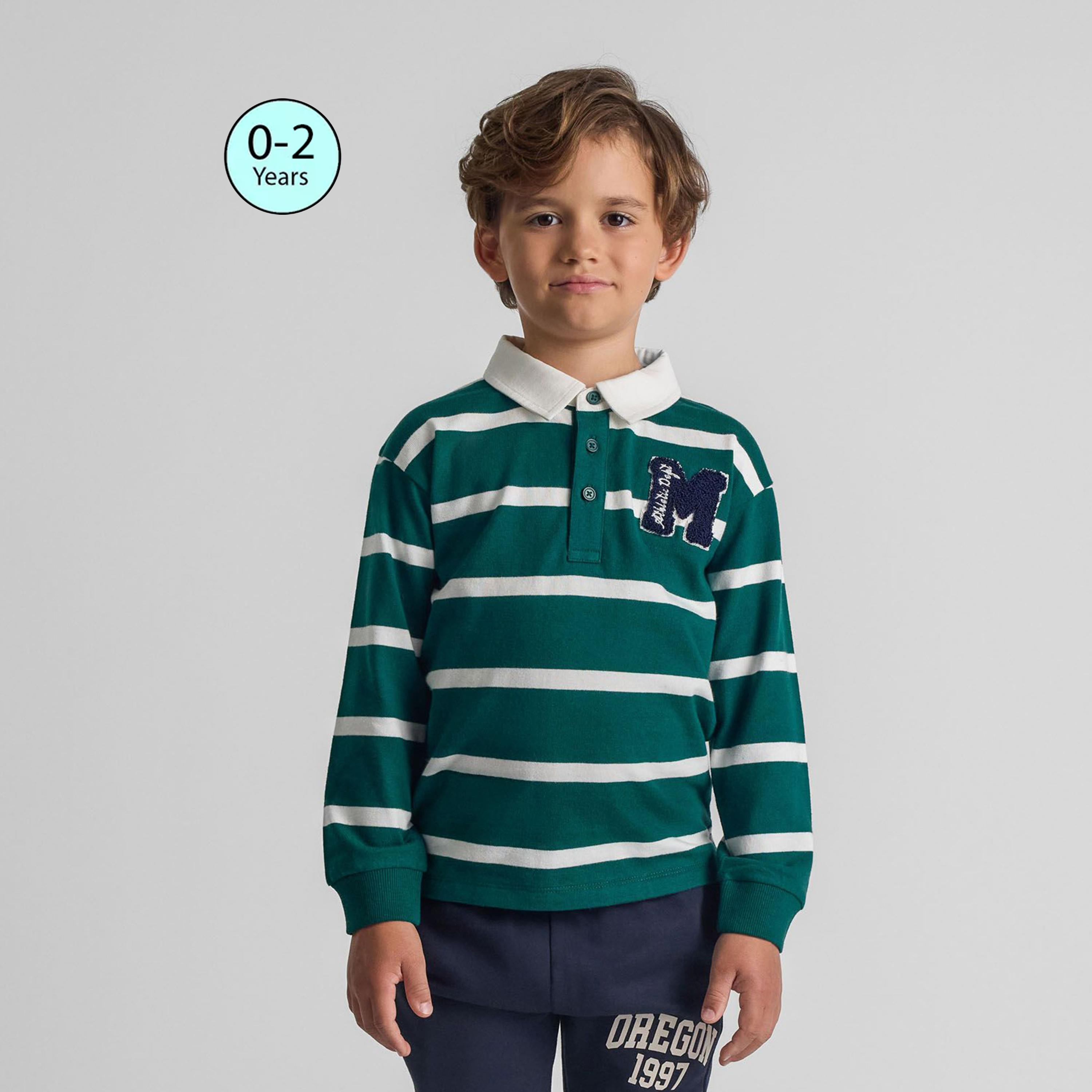 Minoti Long Sleeves Stripes Cotton T-Shirt with Applique-boys-clothing-tshirtsandpolos-image-1