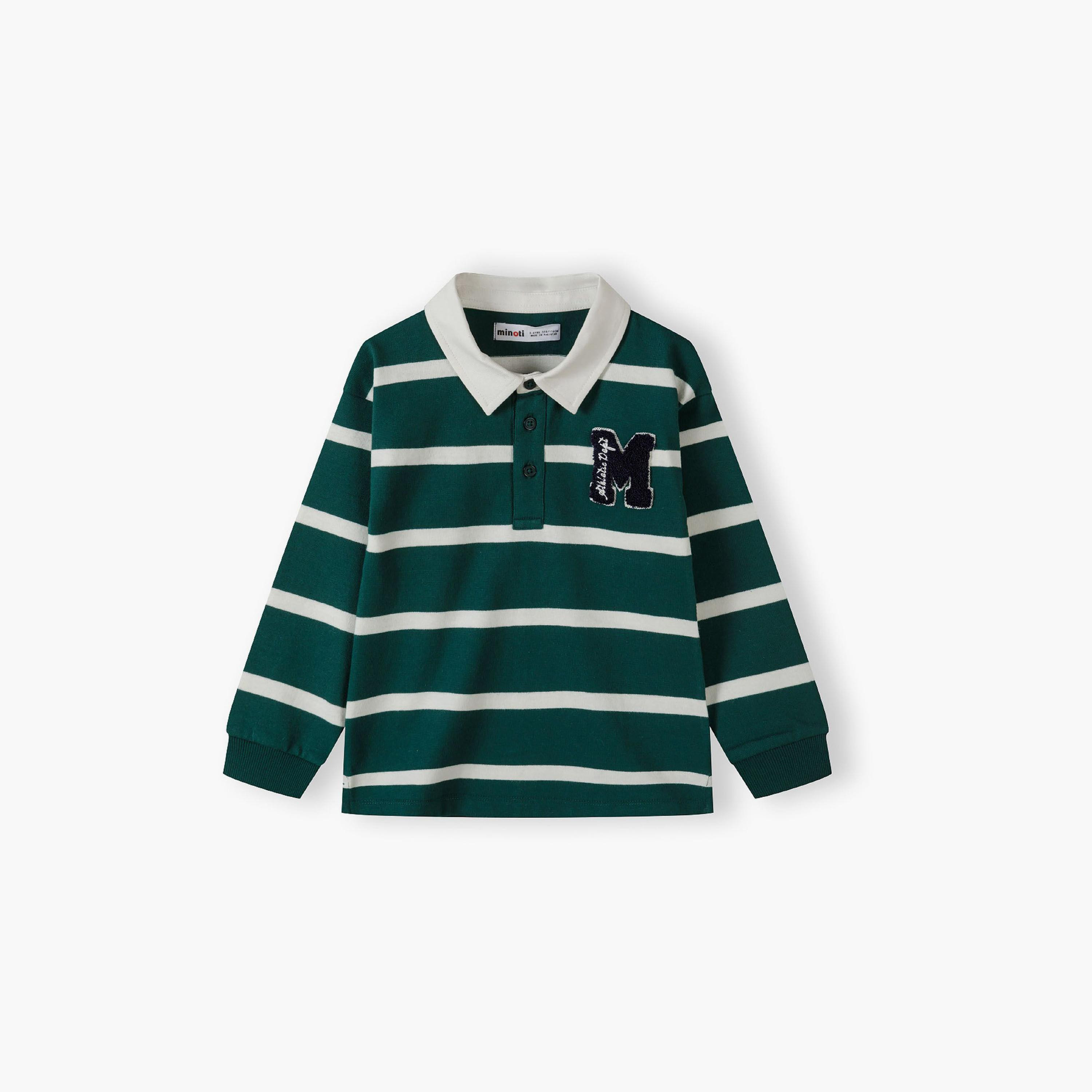 Minoti Long Sleeves Stripes Cotton T-Shirt with Applique-boys-clothing-tshirtsandpolos-image-2