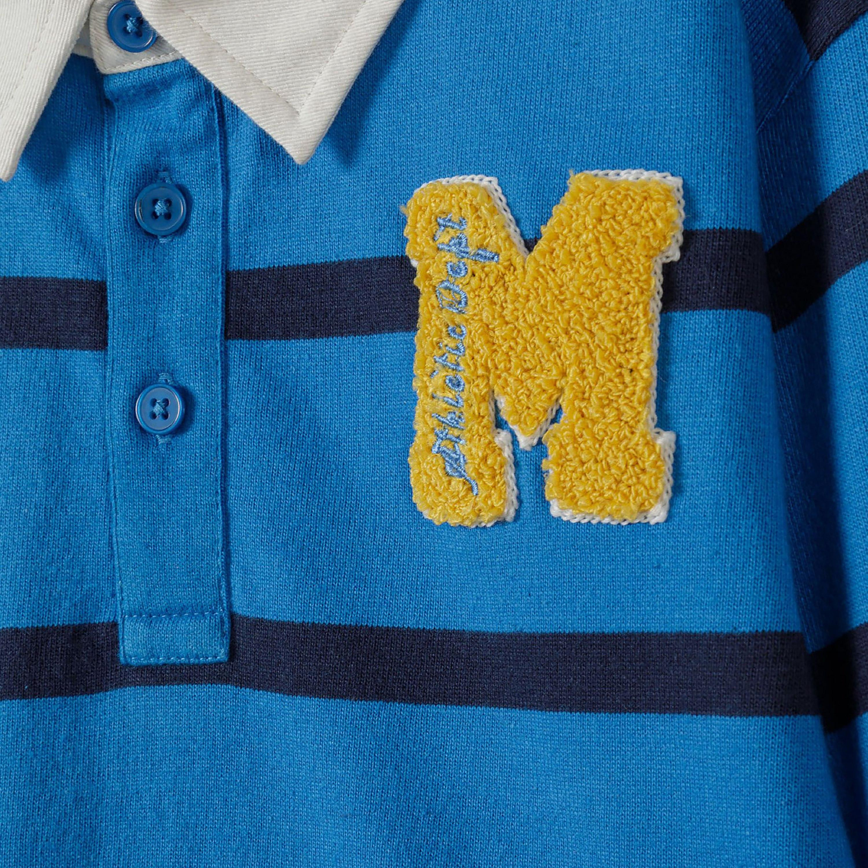 تيشيرت بأكمام طويلة من القطن المقلم مع تطريز من مينوتي-boys-clothing-tshirtsandpolos-image-4